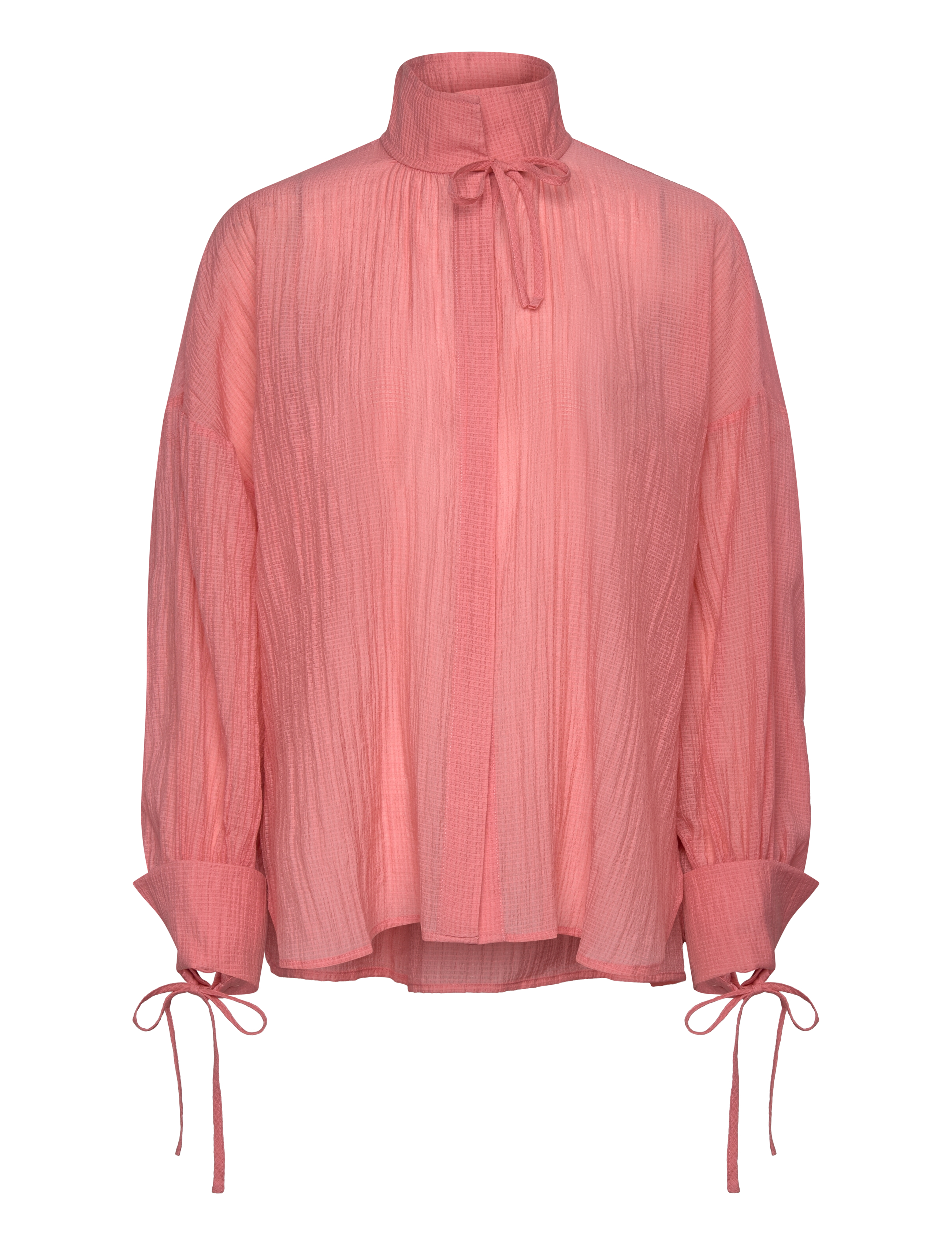 STELLA NOVA Volume Shirt With Tiebow Pink - 38 - Damen