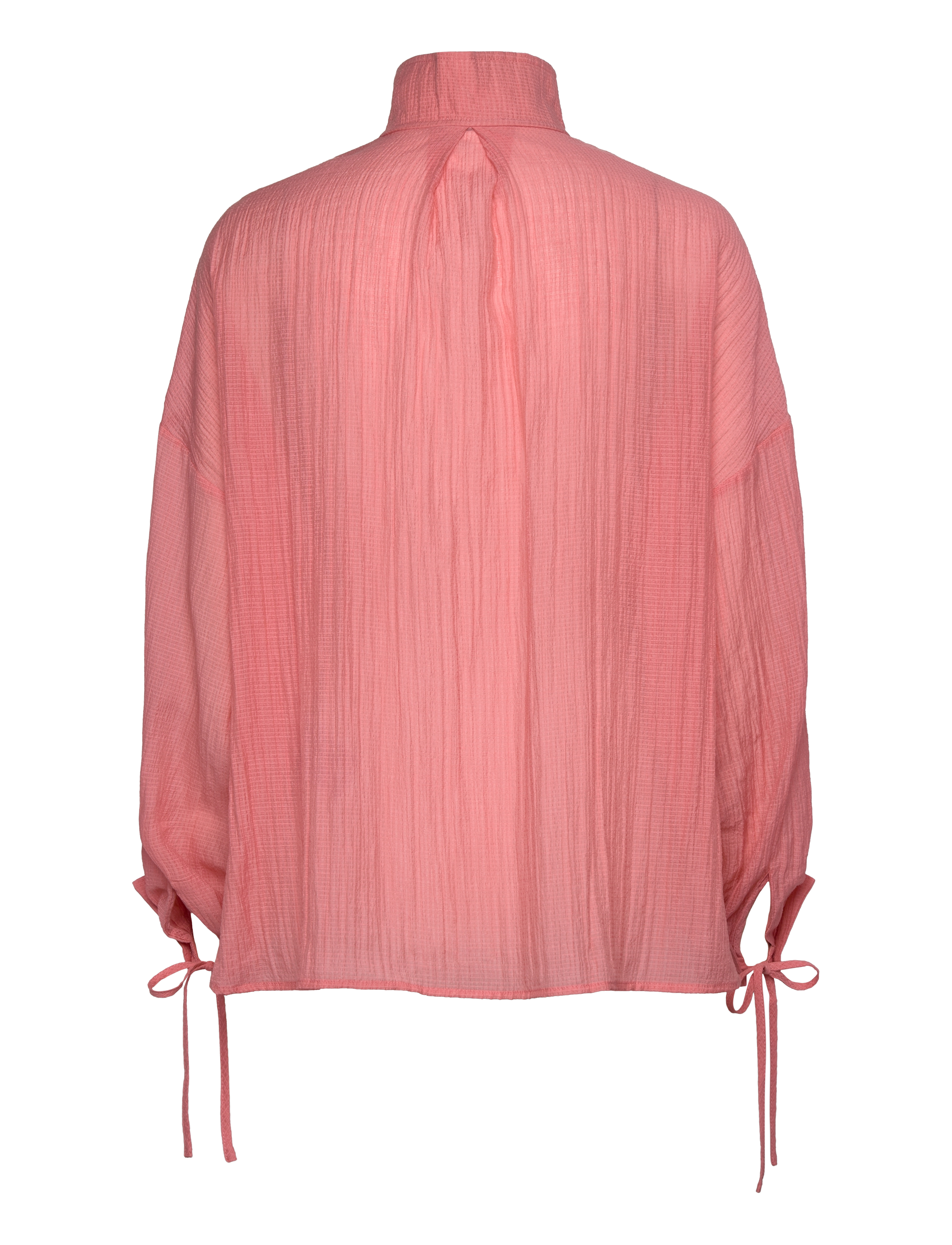 Stella Nova - Volume shirt with tiebow - långärmade blusar - kiss rose - 2