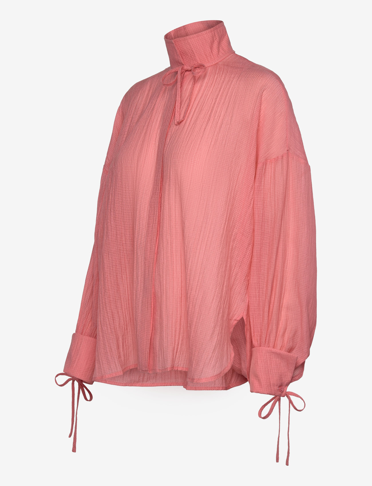 Stella Nova - Volume shirt with tiebow - langärmlige blusen - kiss rose - 3