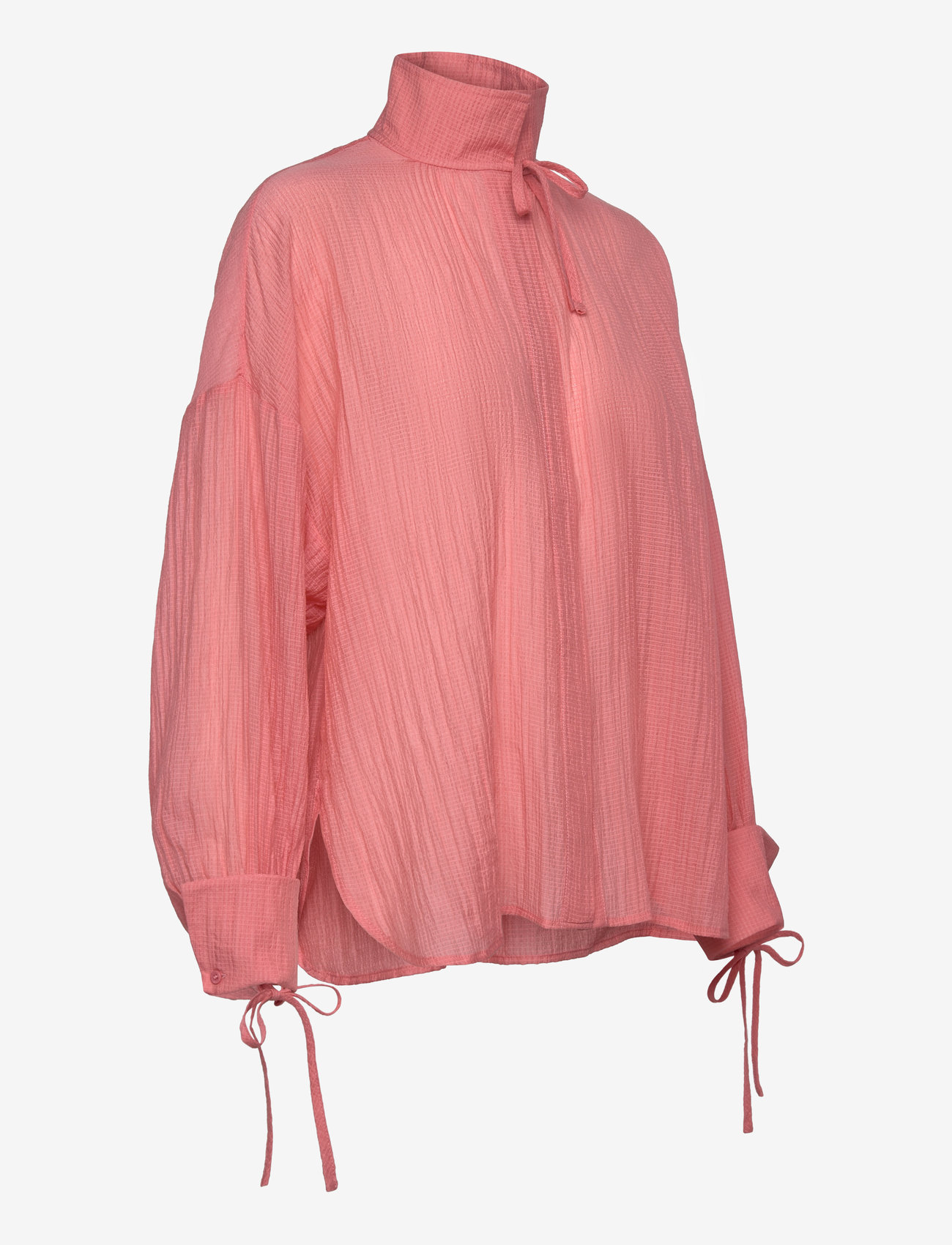 Stella Nova - Volume shirt with tiebow - langärmlige blusen - kiss rose - 4