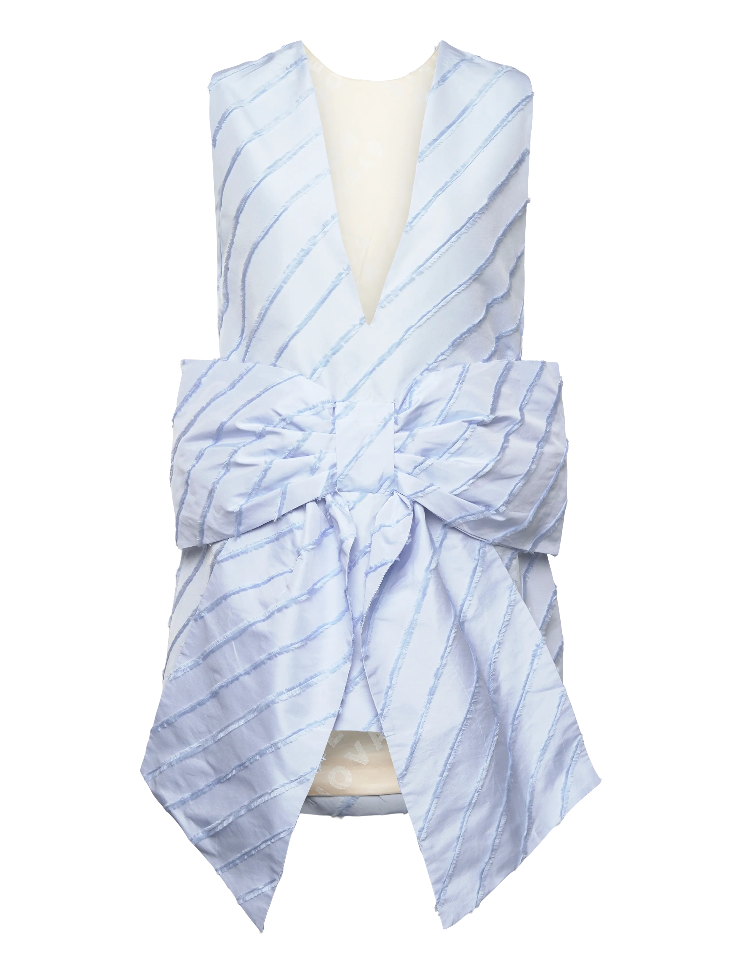 Stella Nova - Mini Dress with Bow Detail - pidulikud kleidid - little boy blue - 2