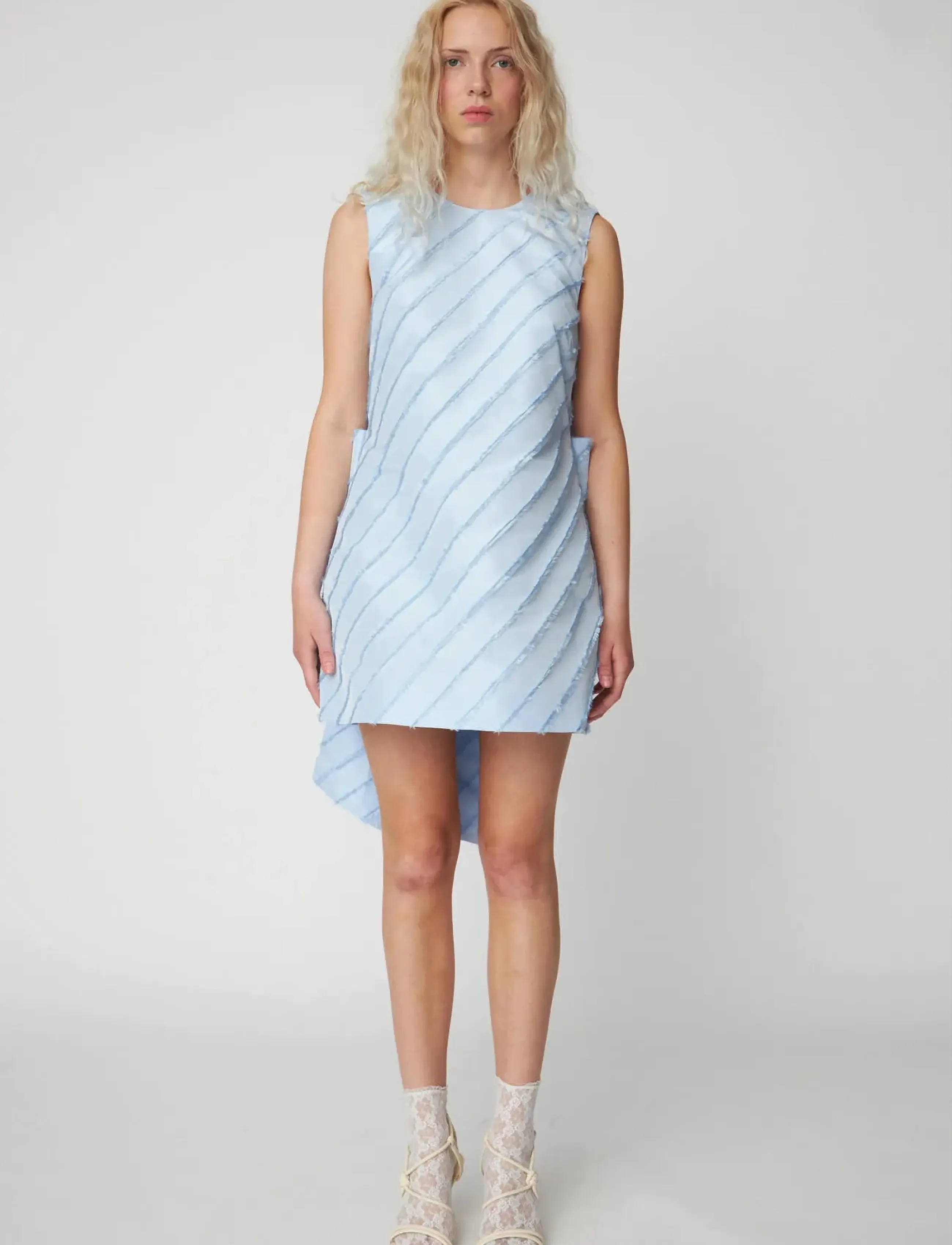 Stella Nova - Mini Dress with Bow Detail - pidulikud kleidid - little boy blue - 0