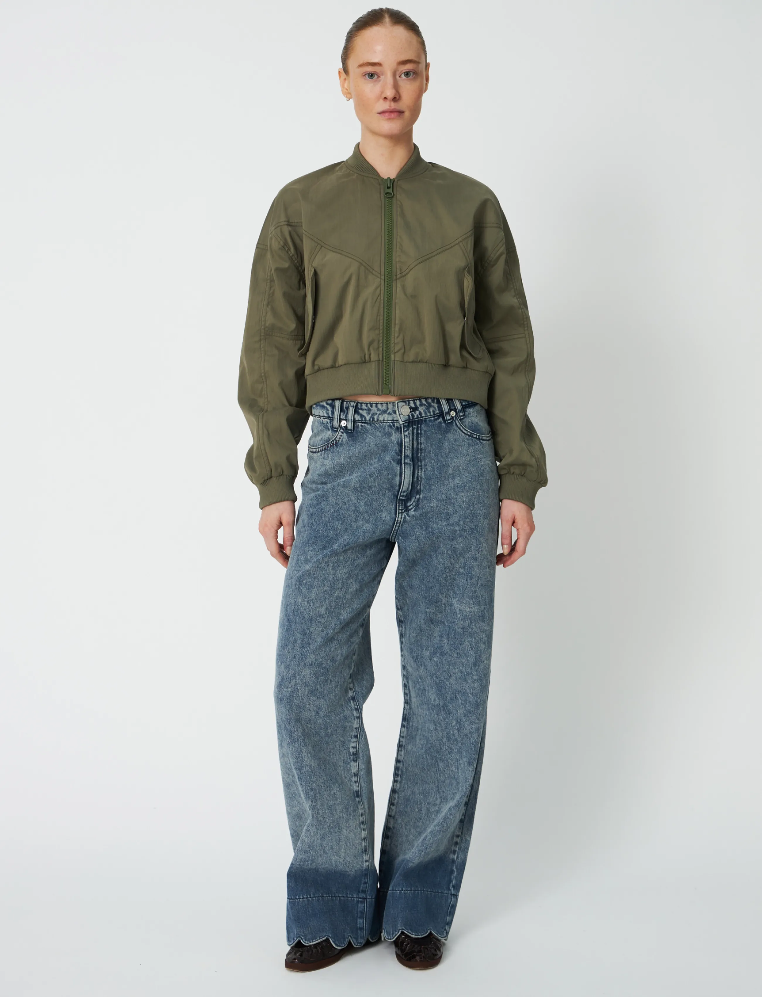 Stella Nova Scallop Edge Pants - Gerade Jeans - DENIM BLUE / blue