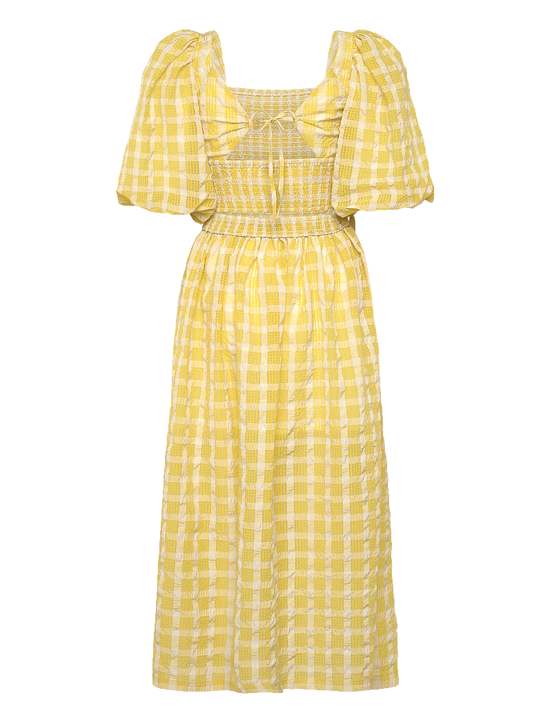 Stella Nova - Delicate Checked Maxi Dress - midikleider - lovely yellow - 2