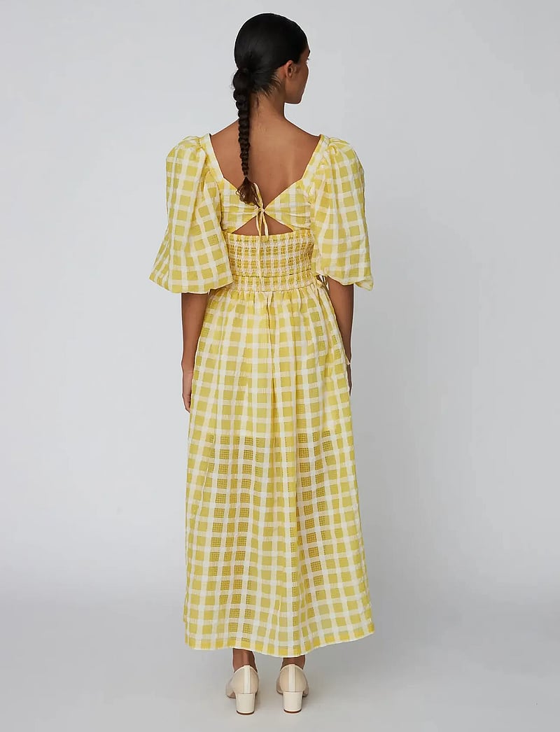 Stella Nova - Delicate Checked Maxi Dress - midikleider - lovely yellow - 5