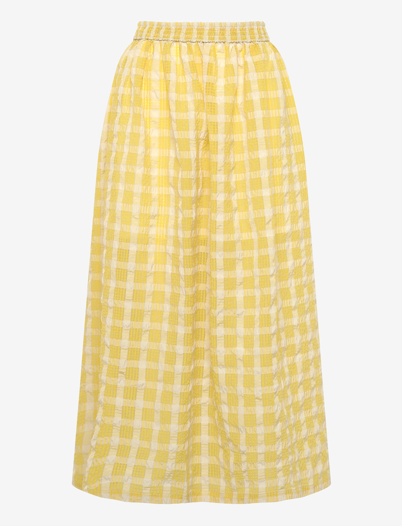 Stella Nova - Delicate Checked Maxi Dress - midikleidid - lovely yellow - 3
