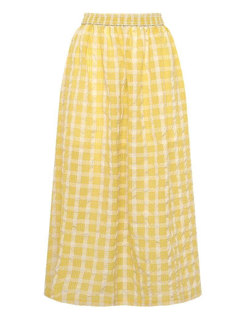 Stella Nova - Delicate Checked Maxi Dress - midikleider - lovely yellow - 4
