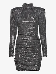 Stella Nova - Mini glitter dress with shoulder pa - paljettklänningar - silver fracture - 1