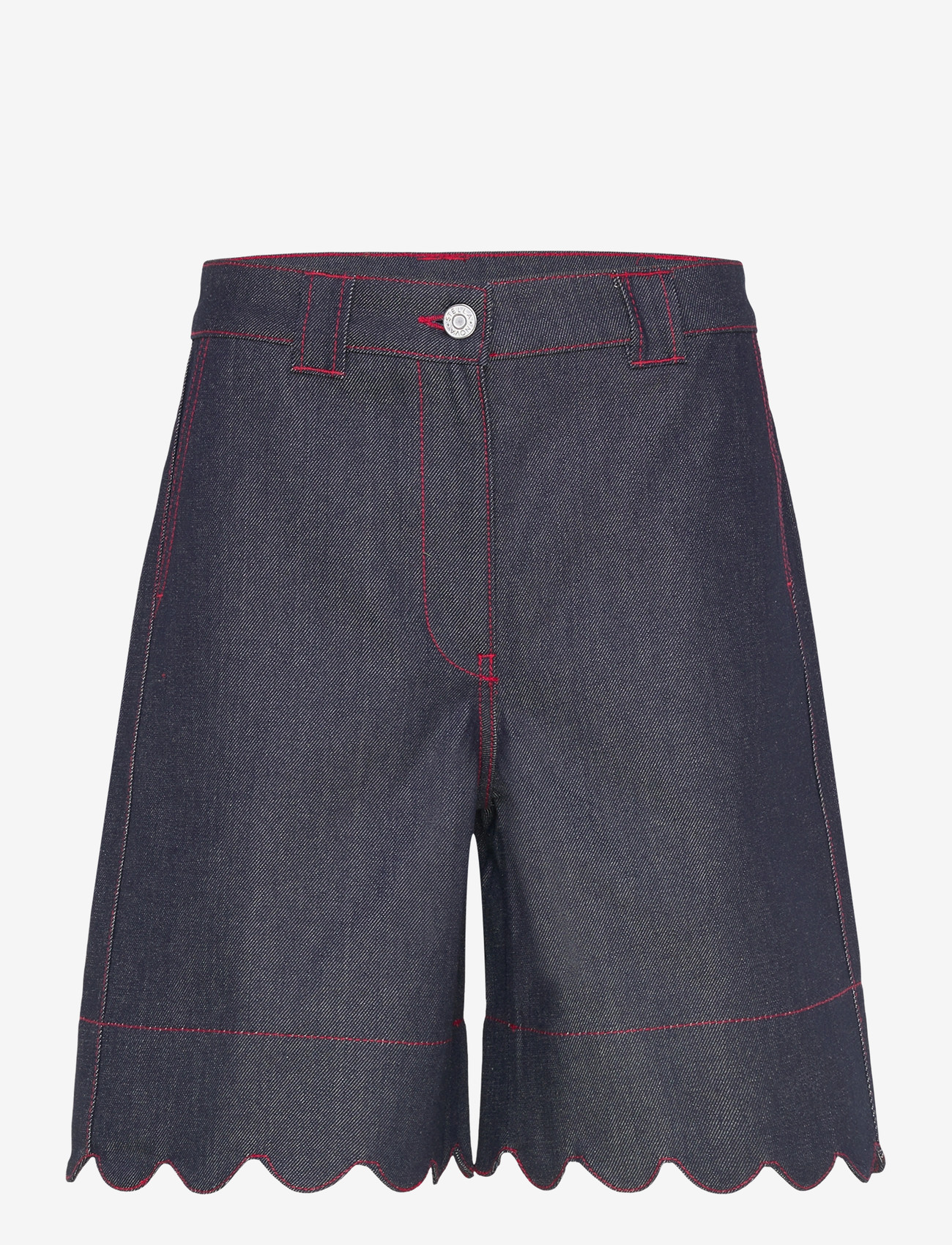 Stella Nova - Unwashed Denim Scallop Shorts - lühikesed teksapüksid - 333 raw denim - 1