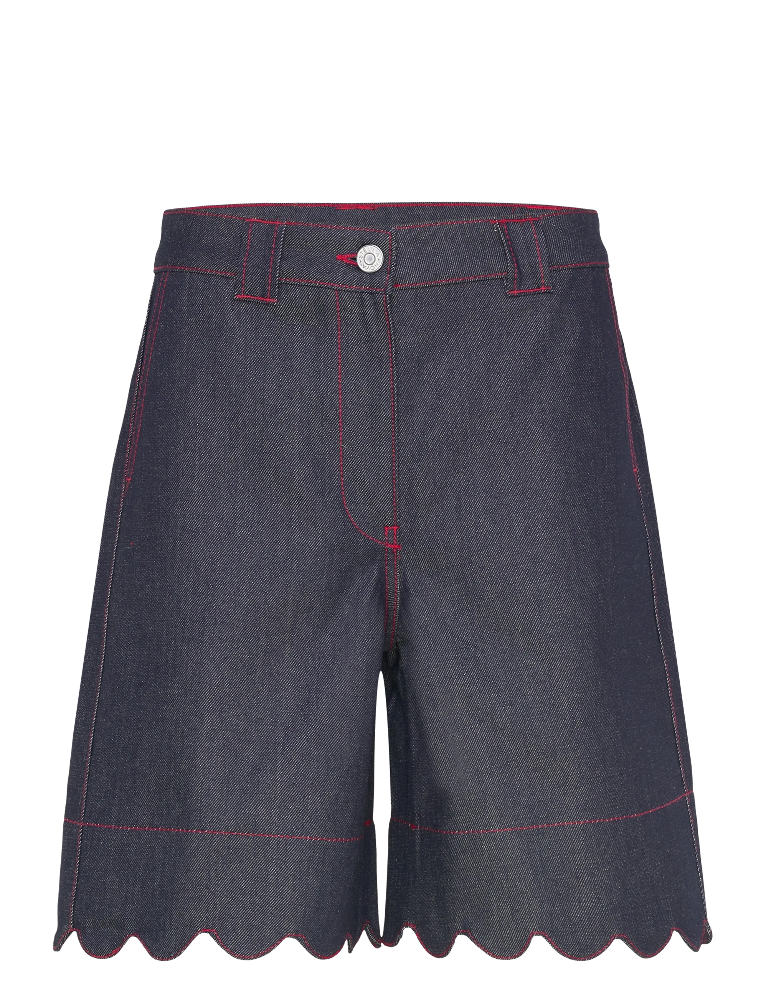 Stella Nova Unwashed Denim Scallop Shorts - Festival outfit - 333 RAW DENIM / blue