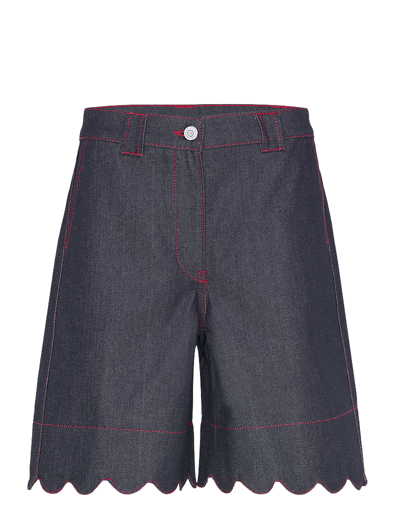 Stella Nova - Unwashed Denim Scallop Shorts - lühikesed teksapüksid - 333 raw denim - 1