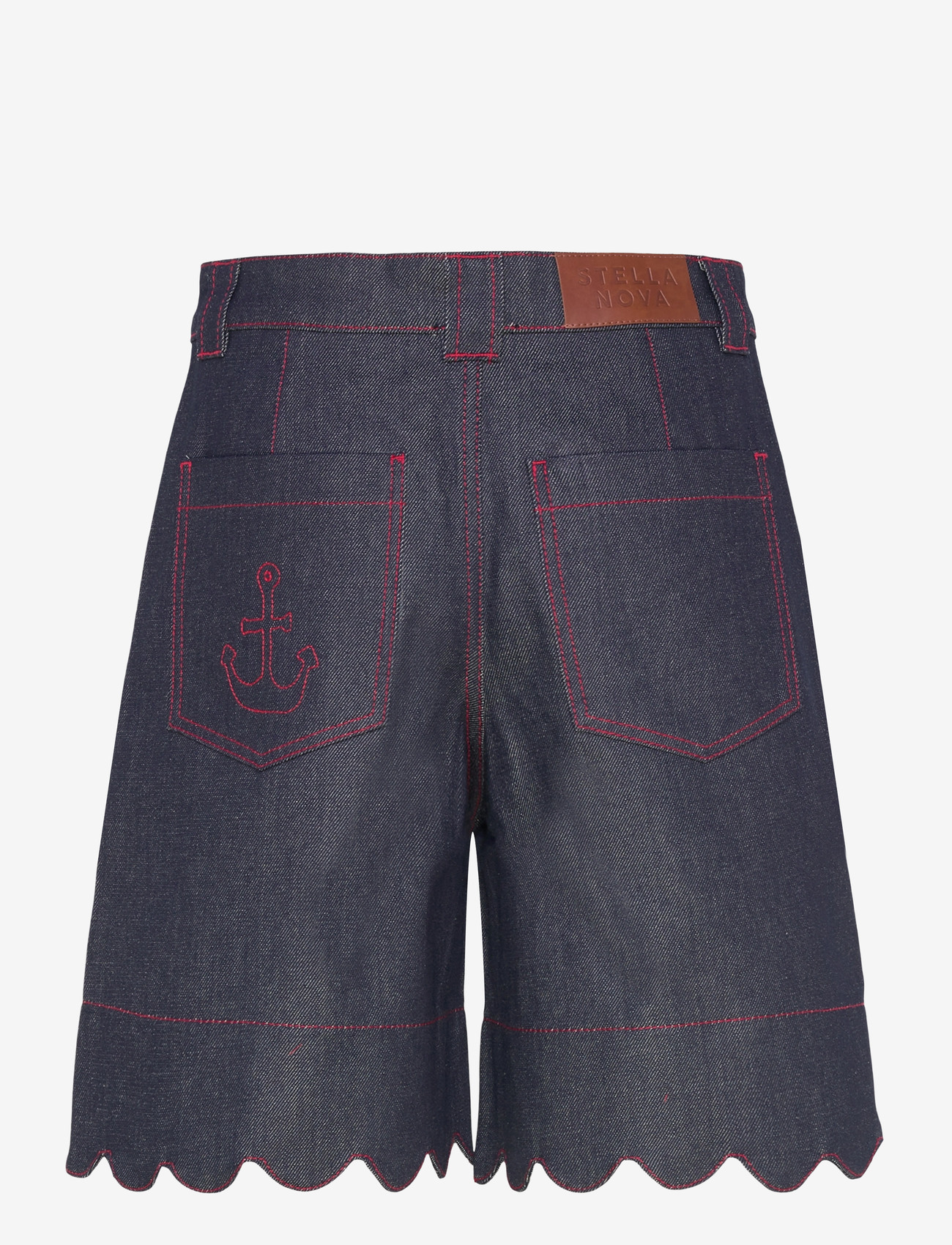 Stella Nova - Unwashed Denim Scallop Shorts - lühikesed teksapüksid - 333 raw denim - 2