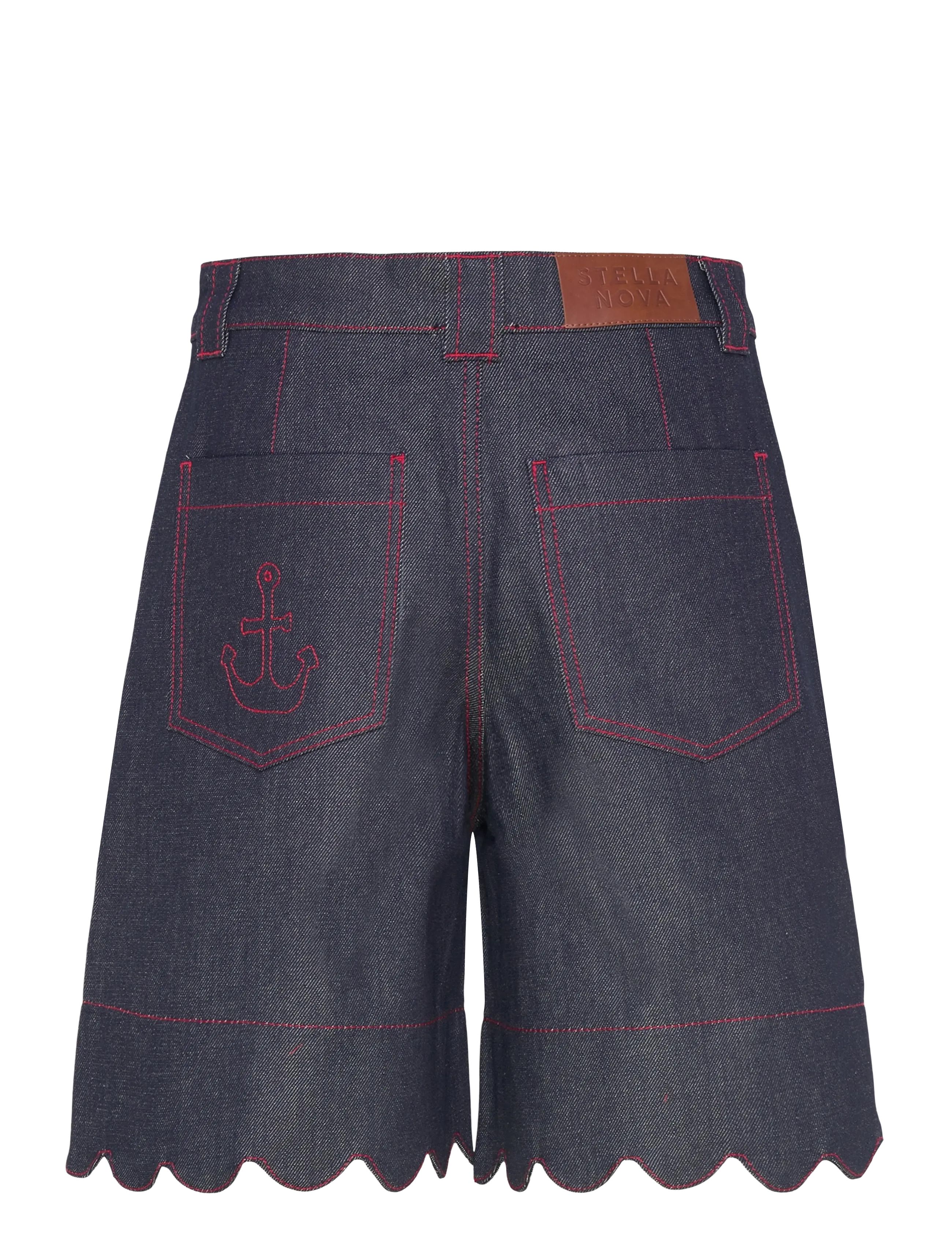 Stella Nova - Unwashed Denim Scallop Shorts - jeansshorts - 333 raw denim - 2