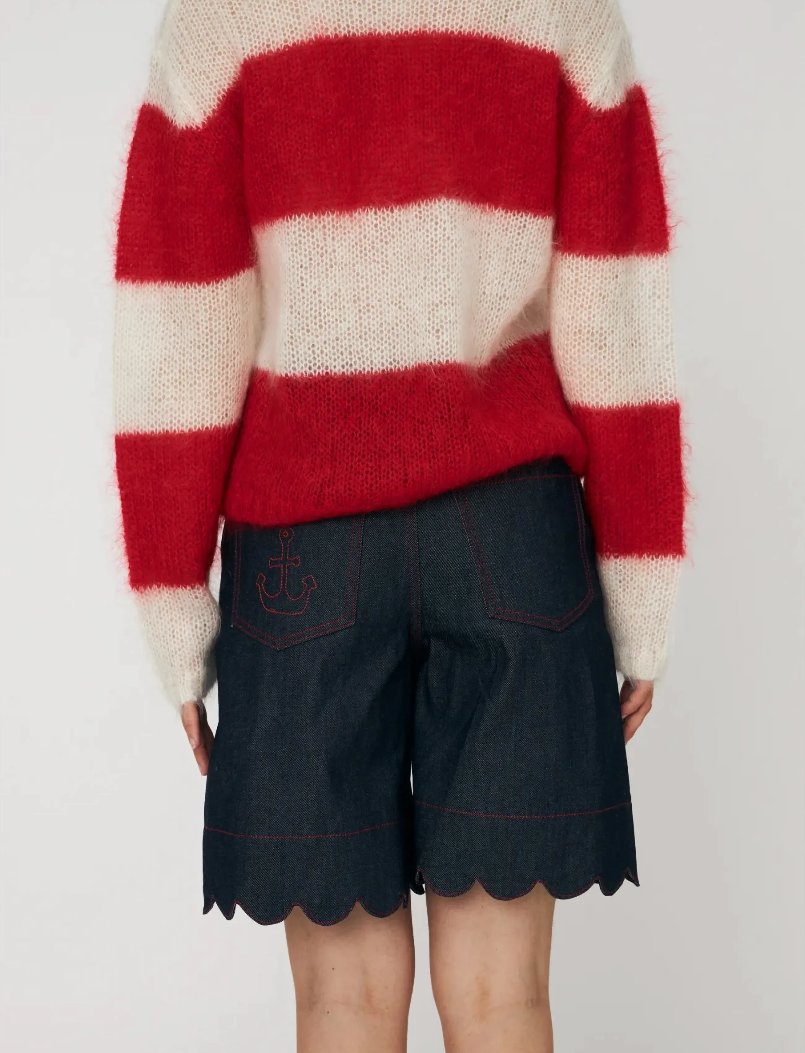Stella Nova - Unwashed Denim Scallop Shorts - jeansshorts - 333 raw denim - 3