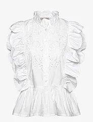 Stella Nova - Embroidery Anglaise top - blouses zonder mouwen - white - 0