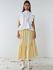 Stella Nova - Embroidery Anglaise top - sleeveless blouses - white - 2