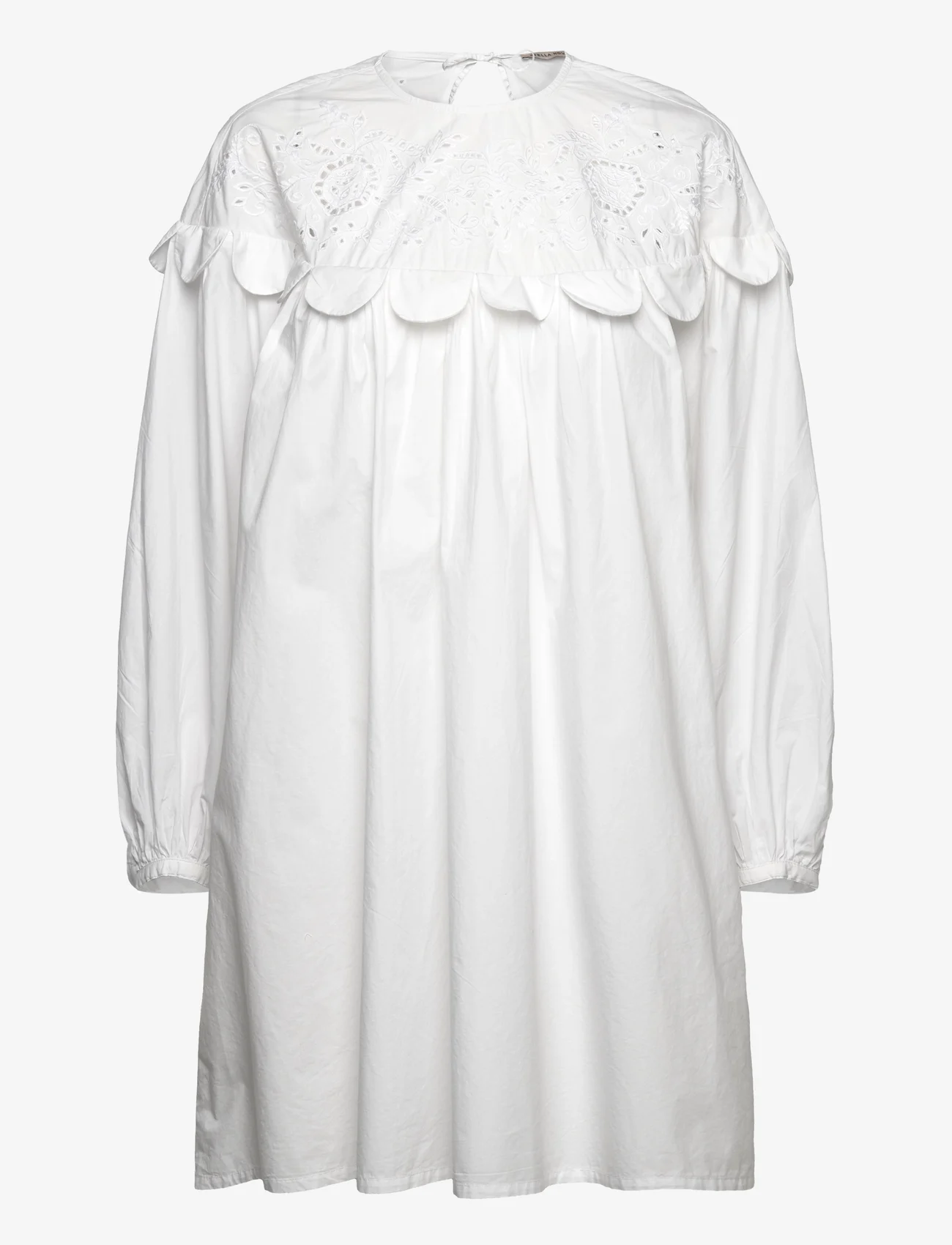 Stella Nova - Embroidery Anglaise mini dress - vasarinės suknelės - white - 0
