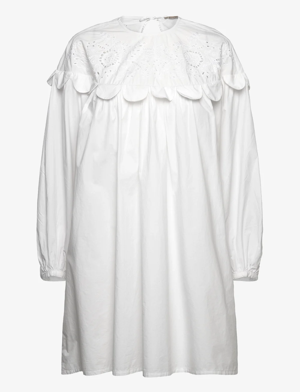 Stella Nova - Embroidery Anglaise mini dress - konfirmationstøj - white - 1