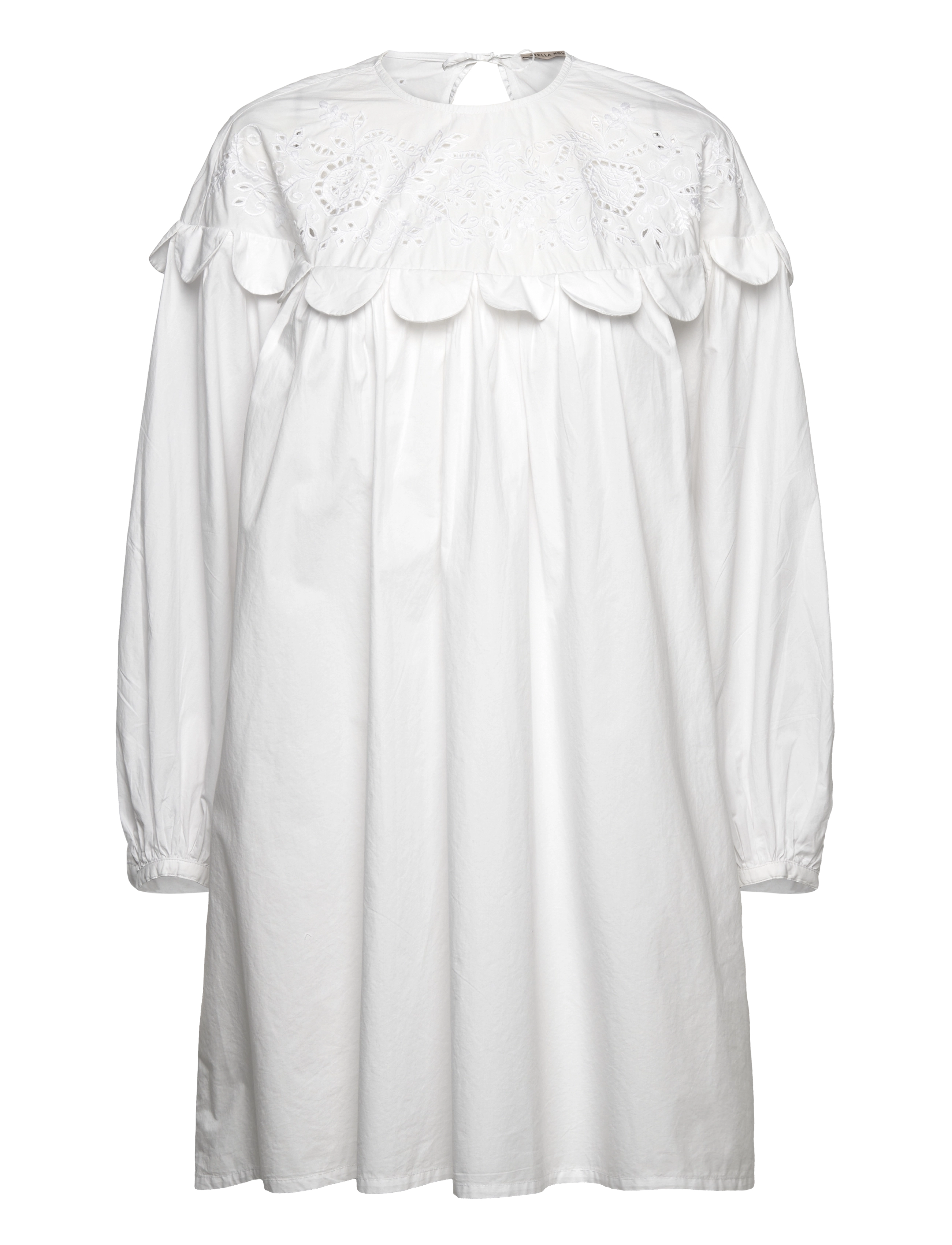 Stella Nova Embroidery Anglaise mini dress - Kleidid - WHITE / white