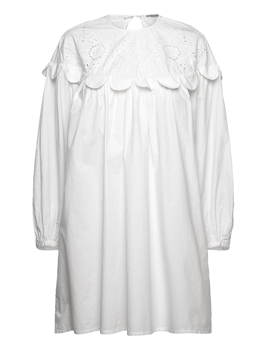 Stella Nova - Embroidery Anglaise mini dress - sommerkjoler - white - 1
