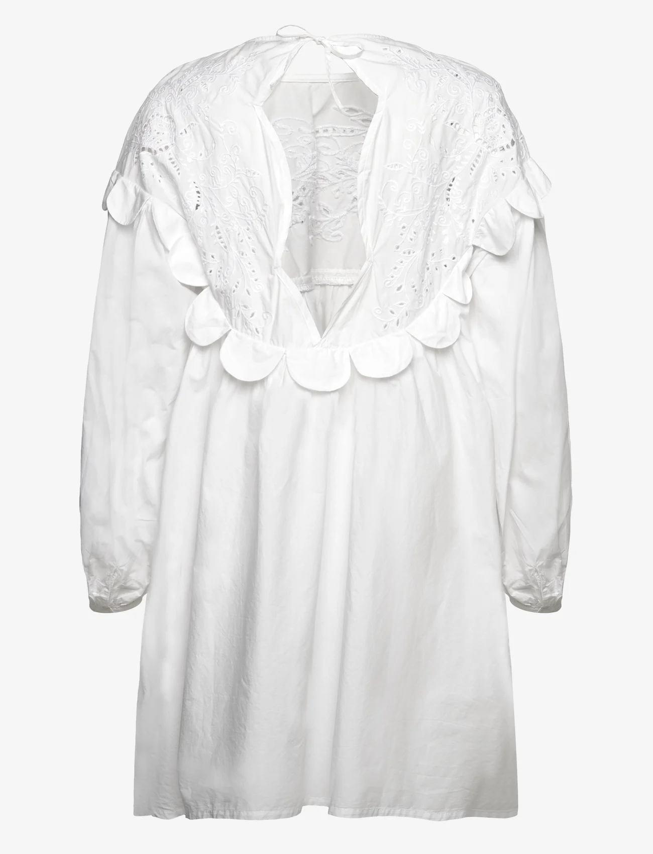 Stella Nova - Embroidery Anglaise mini dress - summer dresses - white - 1