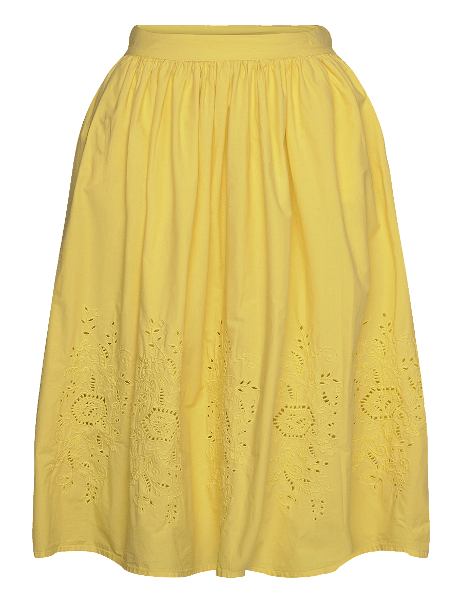Stella Nova - Embroidery Anglaise midi skirt - white - 0