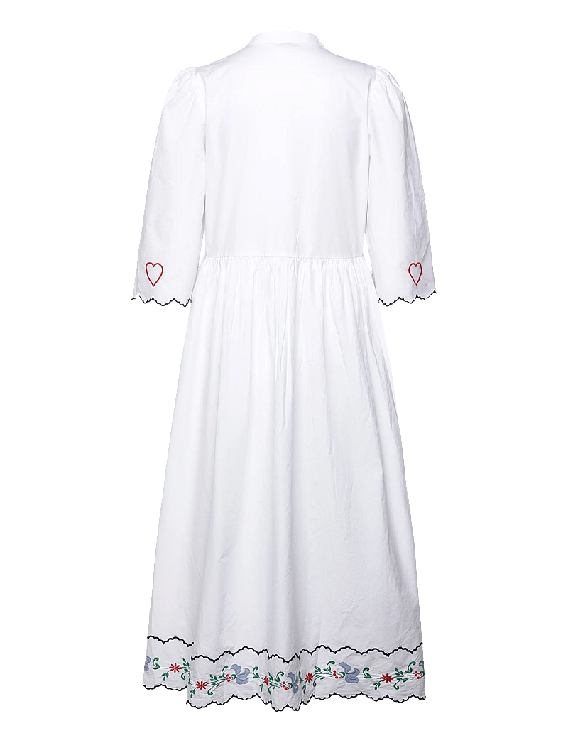 Stella Nova - Coloured Embroidered Loose Dress - konfirmationstøj - off white - 1