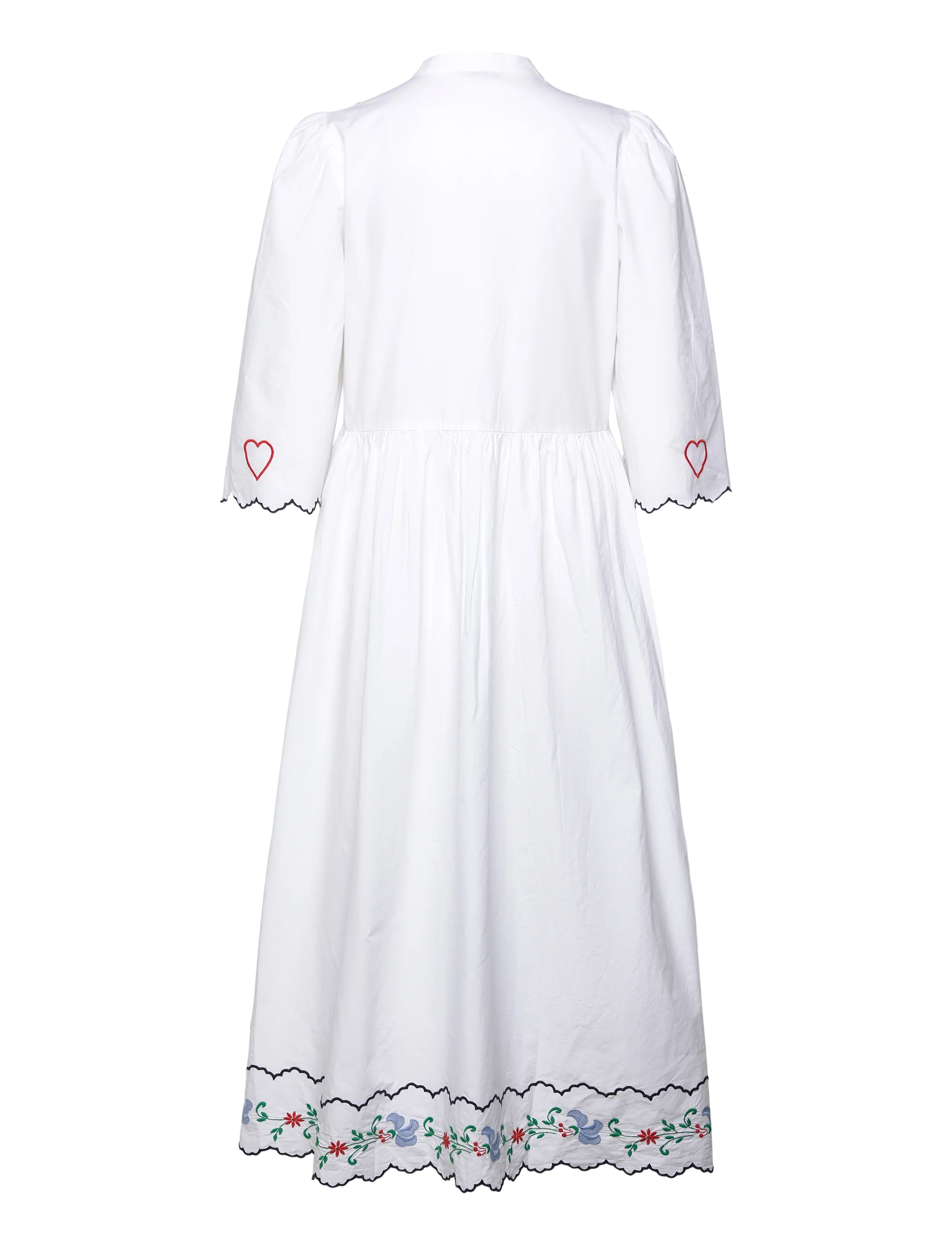 Stella Nova - Coloured Embroidered Loose Dress - off white - 1