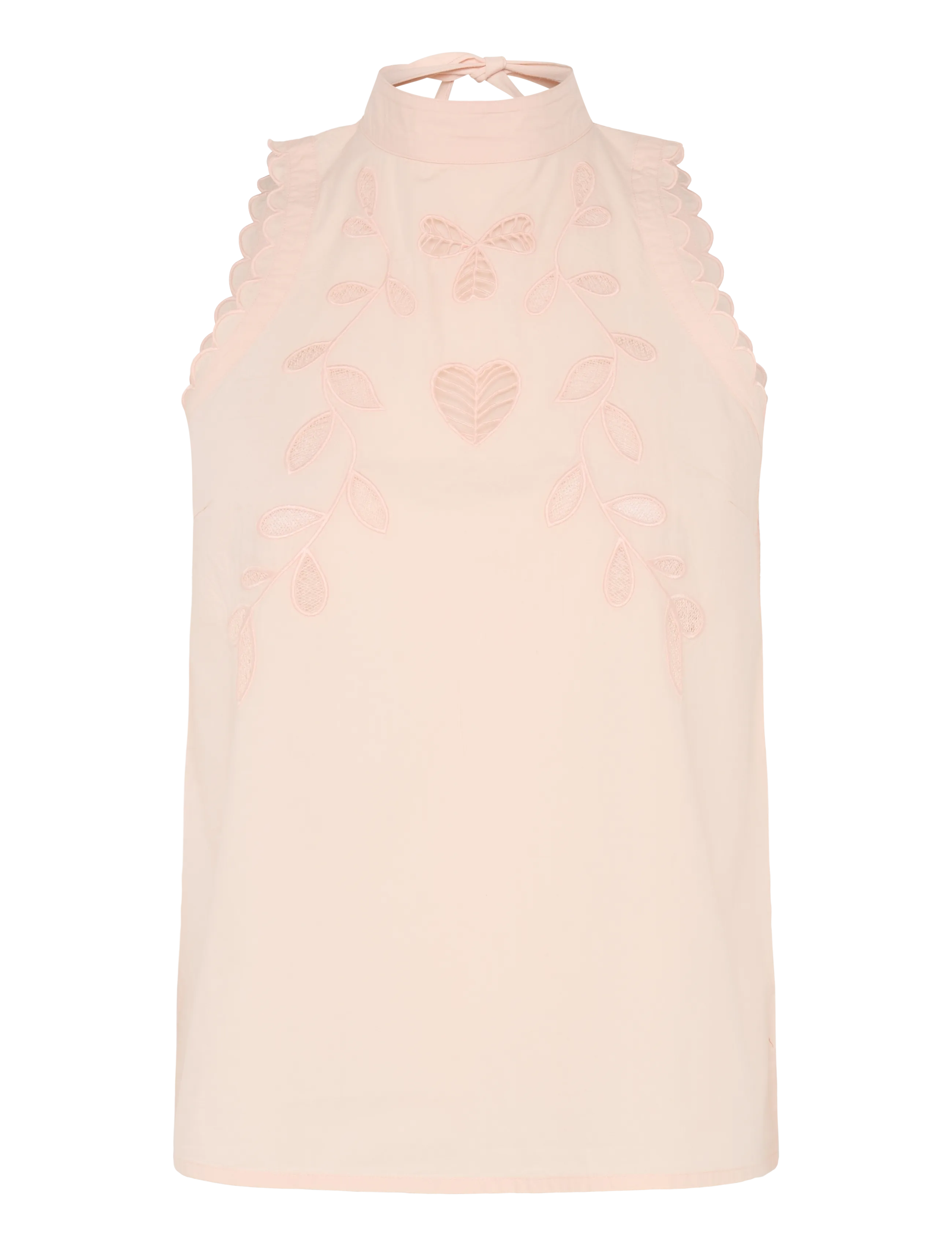 Stella Nova Embroidery Anglaise Halterneck Top - Hauts sans manches - SOFT POWDER / pink/rose