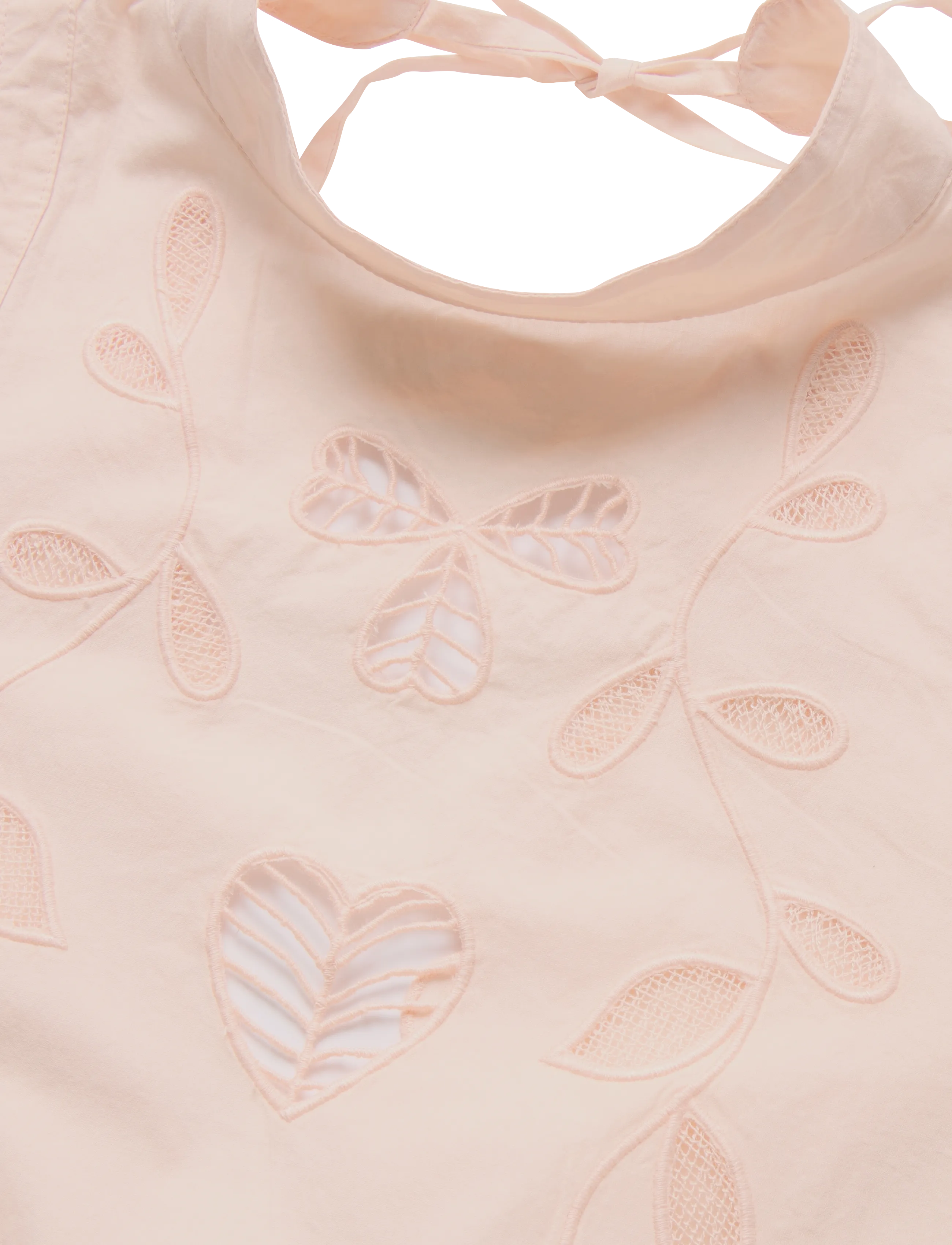 Stella Nova - Embroidery Anglaise Halterneck Top - soft powder - 2