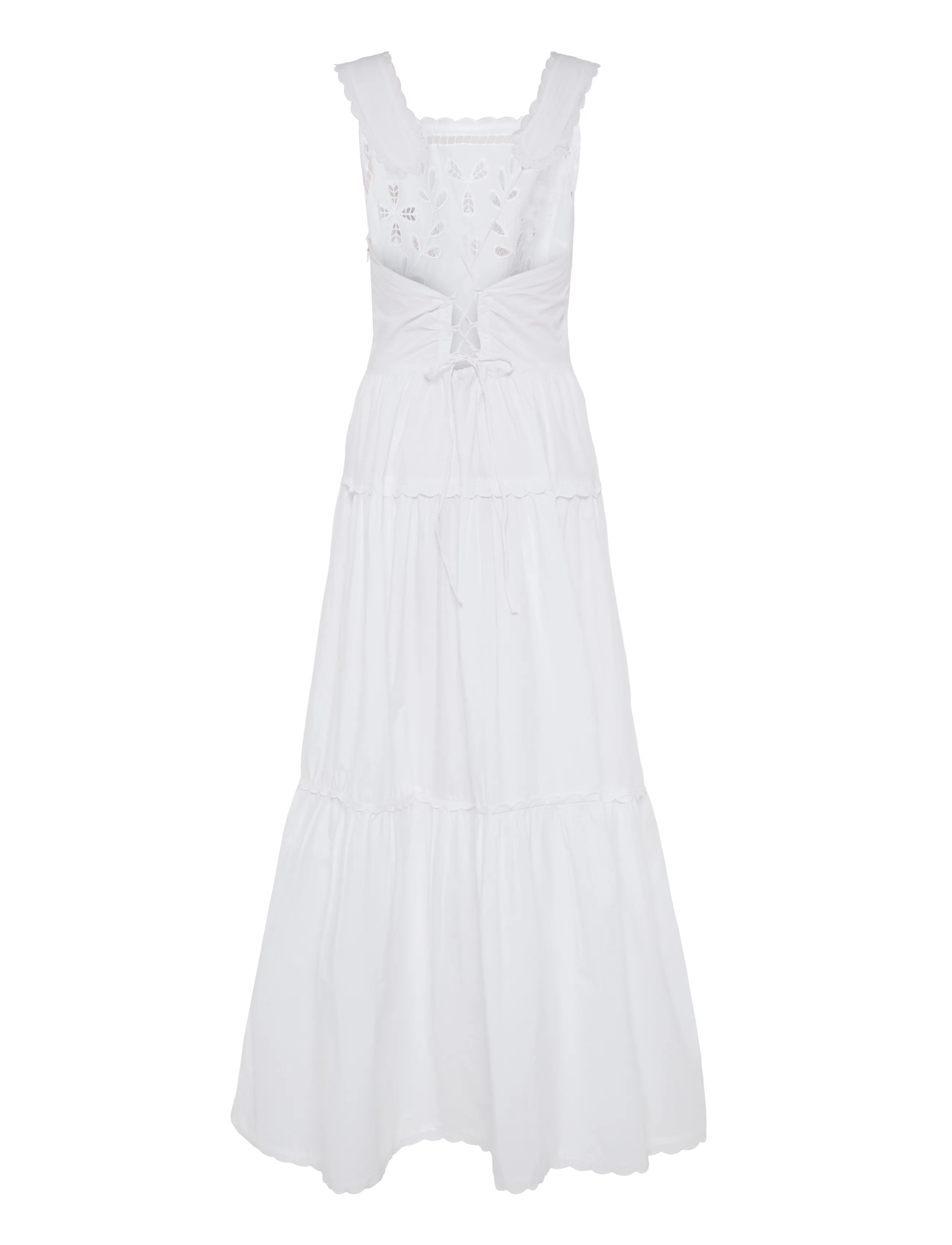 Stella Nova - Embroidery Anglaise Maxi Strap Dres - white - 1