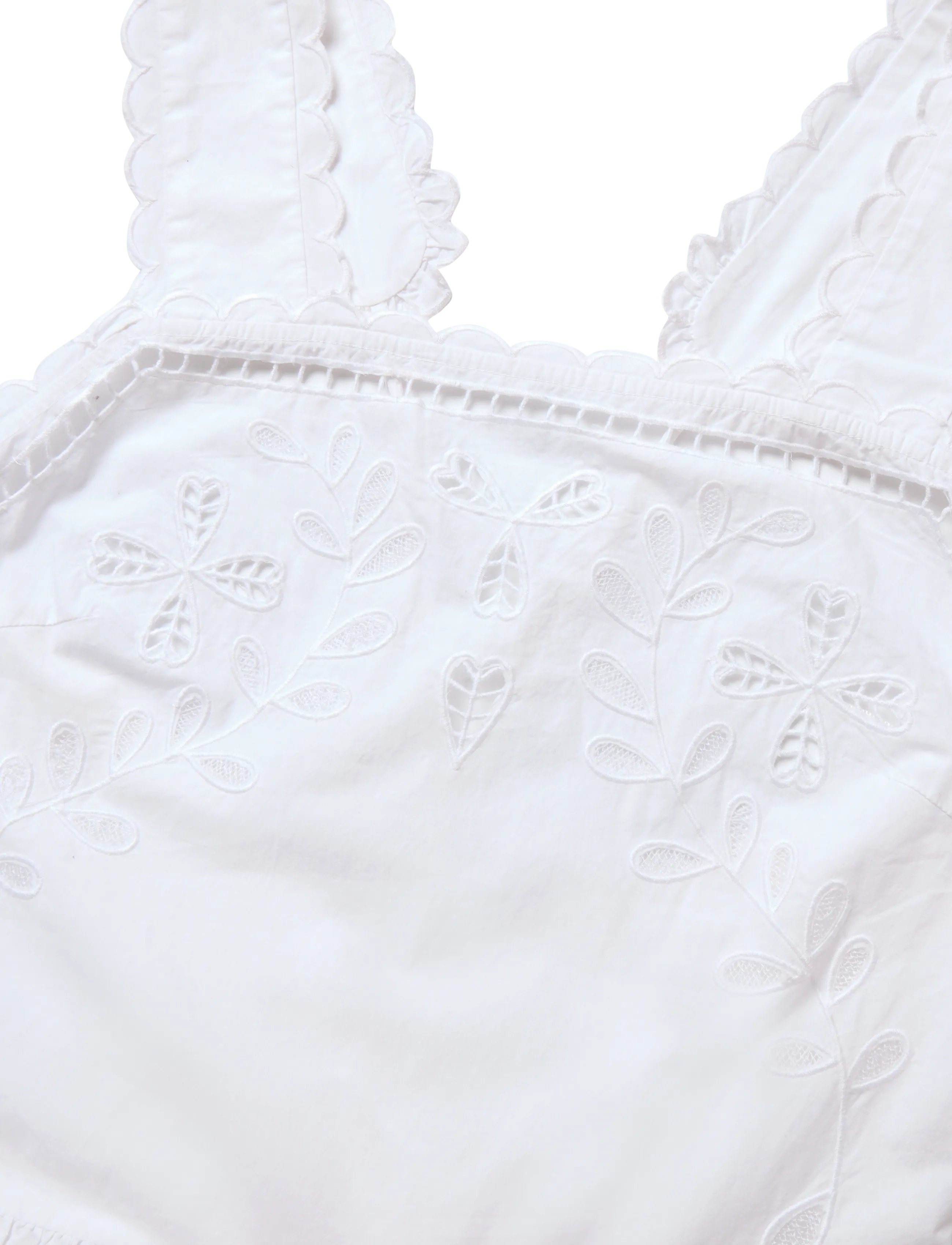 Stella Nova - Embroidery Anglaise Maxi Strap Dres - white - 2