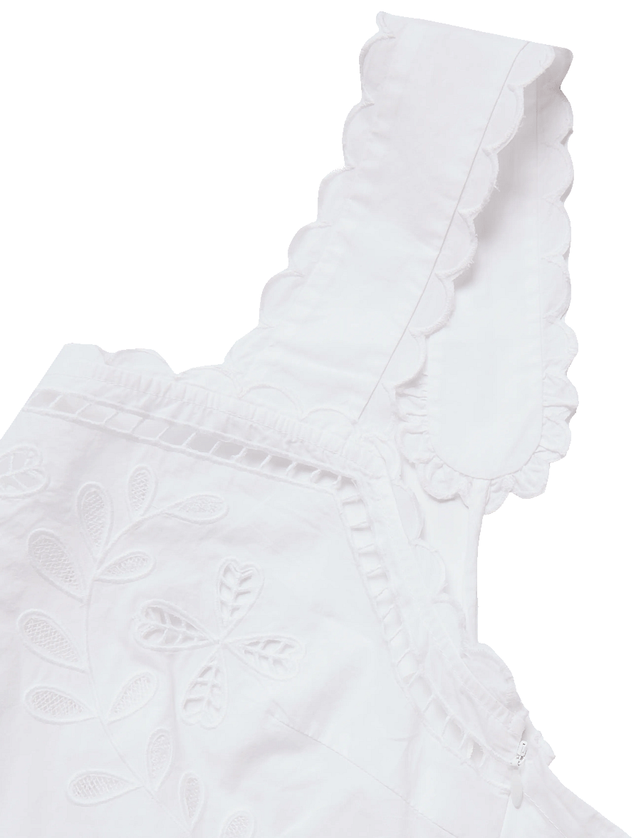 Stella Nova - Embroidery Anglaise Maxi Strap Dres - white - 3