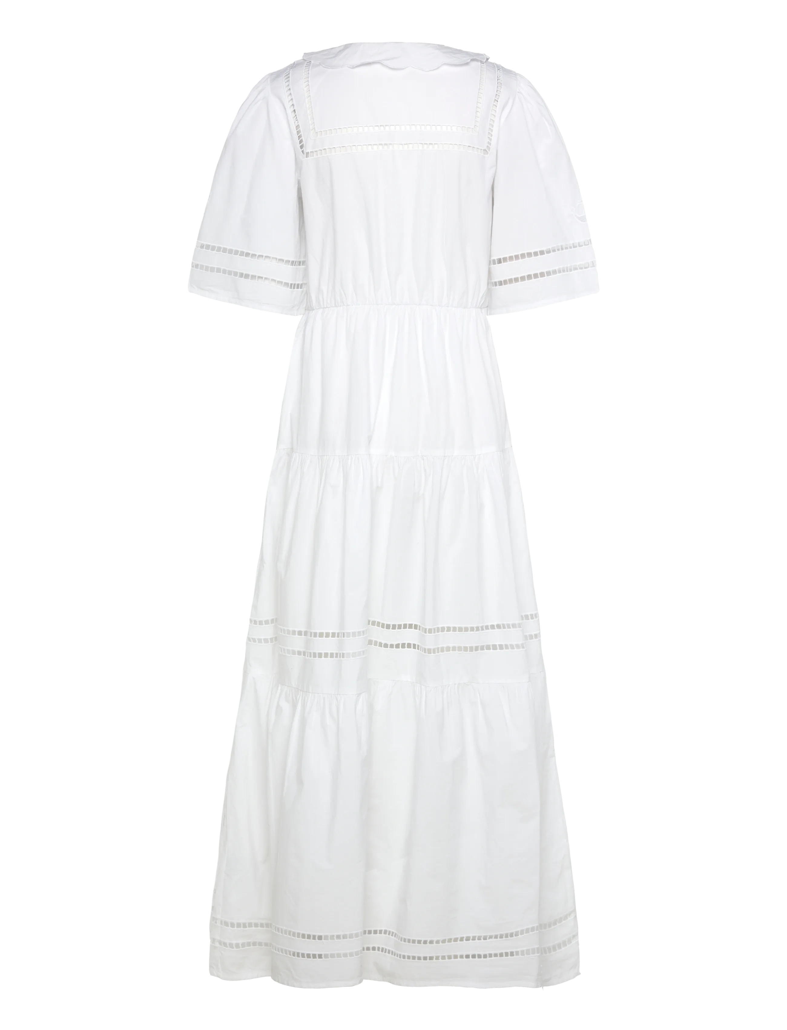 Stella Nova - Maxi Dress with Short Sleeves and Artworks - maxi jurken - 001 white - 2