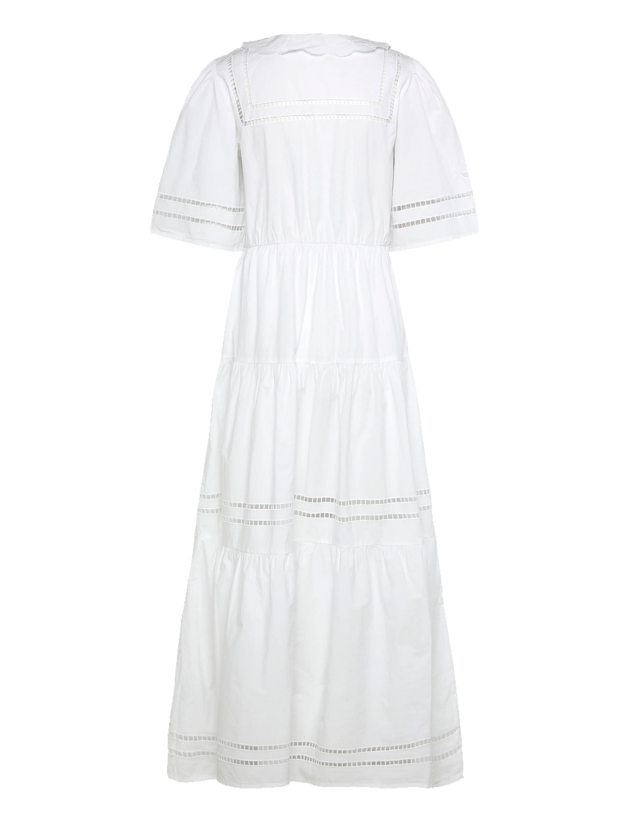 Stella Nova - Maxi Dress with Short Sleeves and Artworks - maxi jurken - 001 white - 2