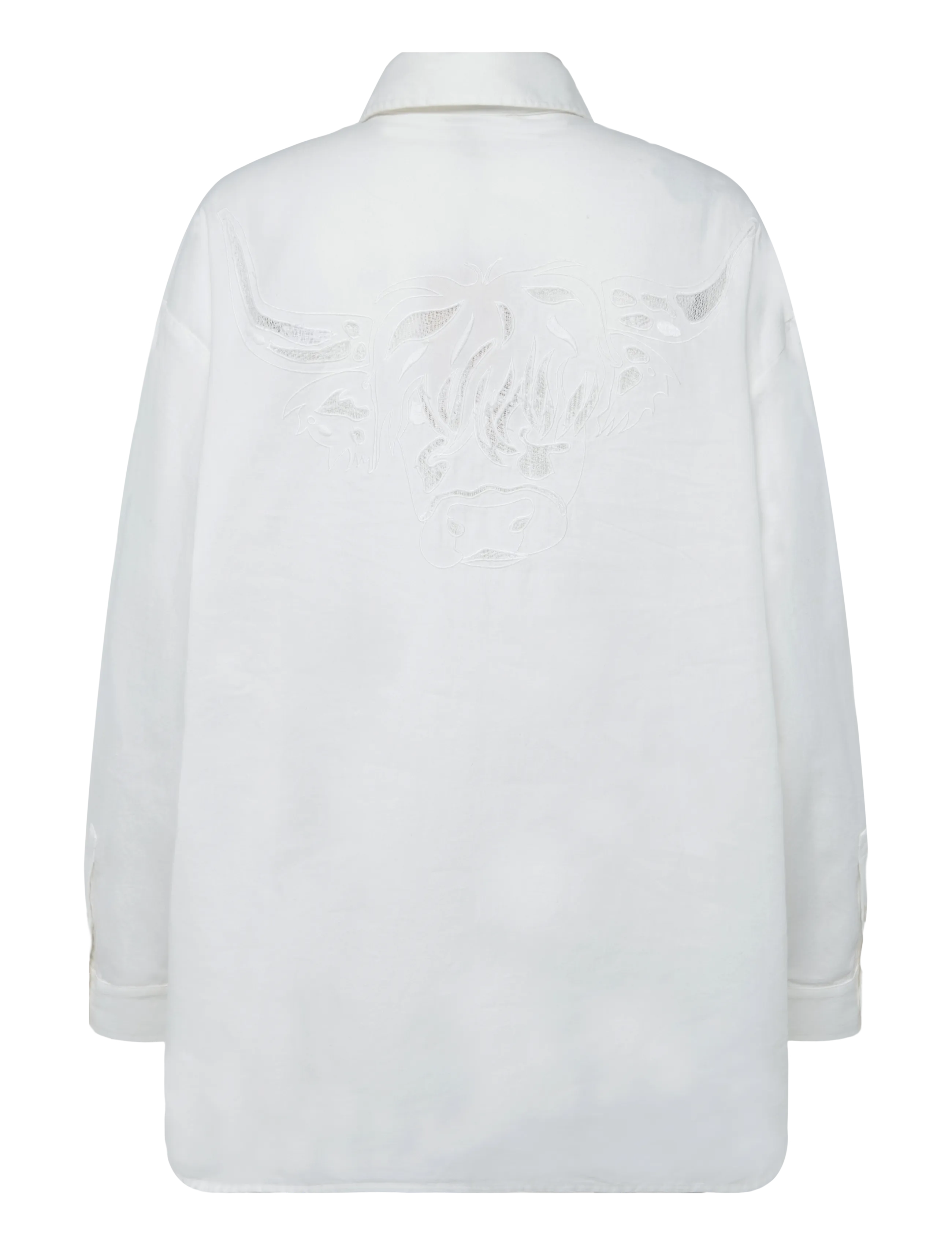 Stella Nova - Loose Shirt with Embroidery Anglais - pikkade varrukatega särgid - white - 2