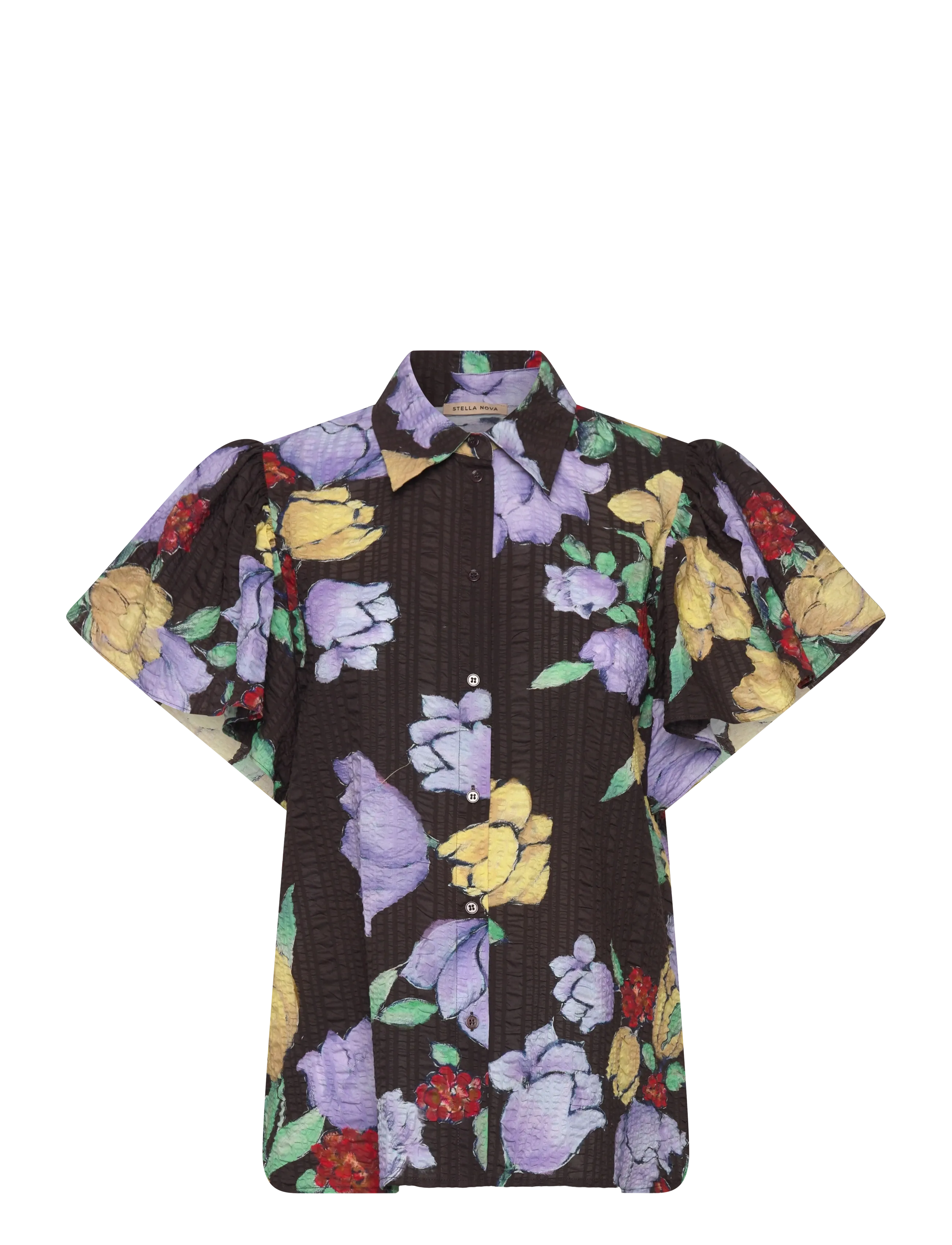 Flowered Cotton Top - DARK FLOWERS