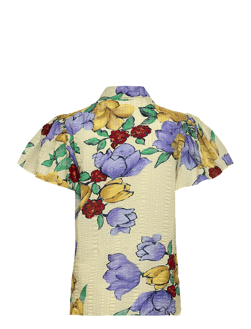 Stella Nova - Flowered Cotton Top - kortärmade skjortor - wild flowers - 1