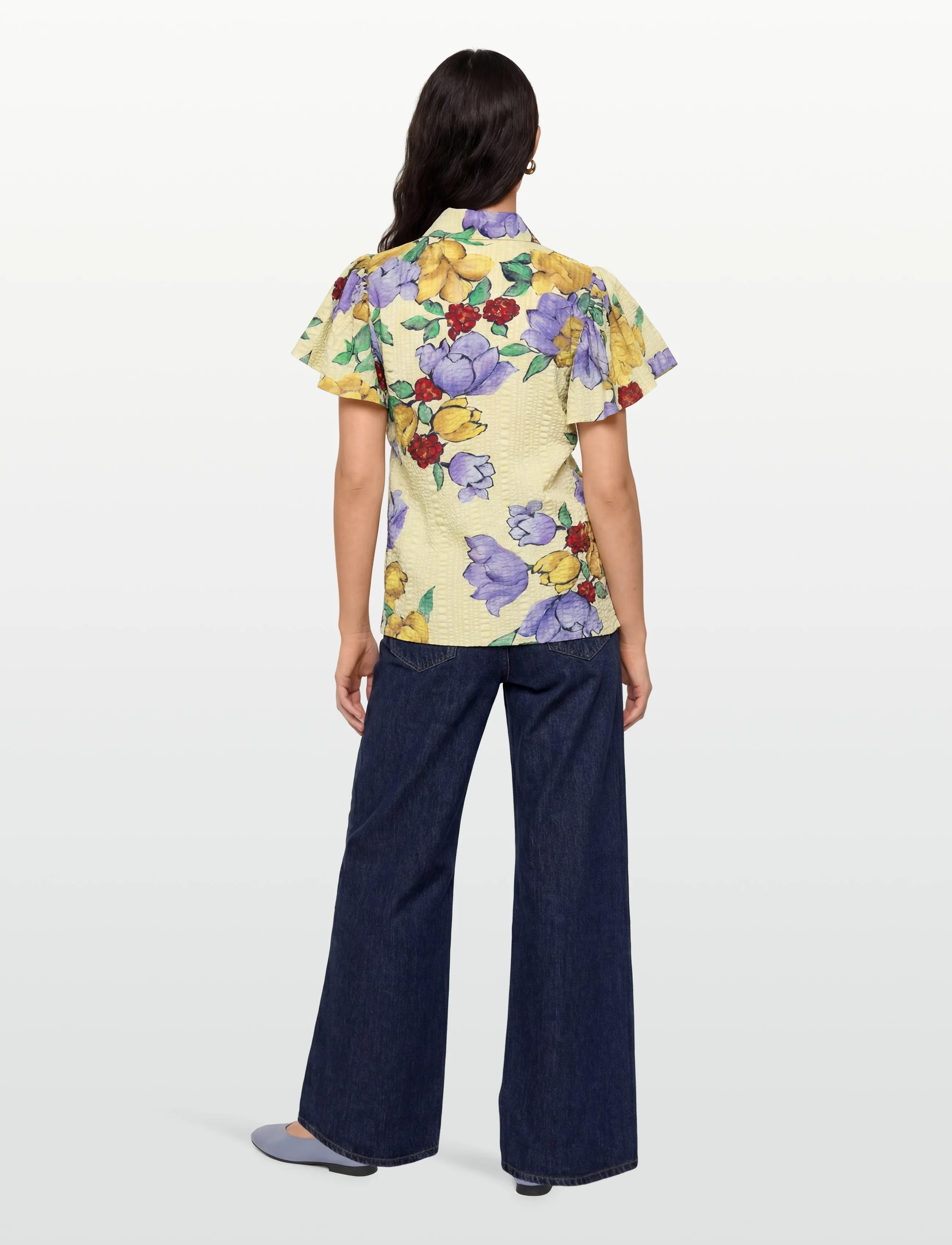 Stella Nova - Flowered Cotton Top - lühikeste varrukatega särgid - wild flowers - 4