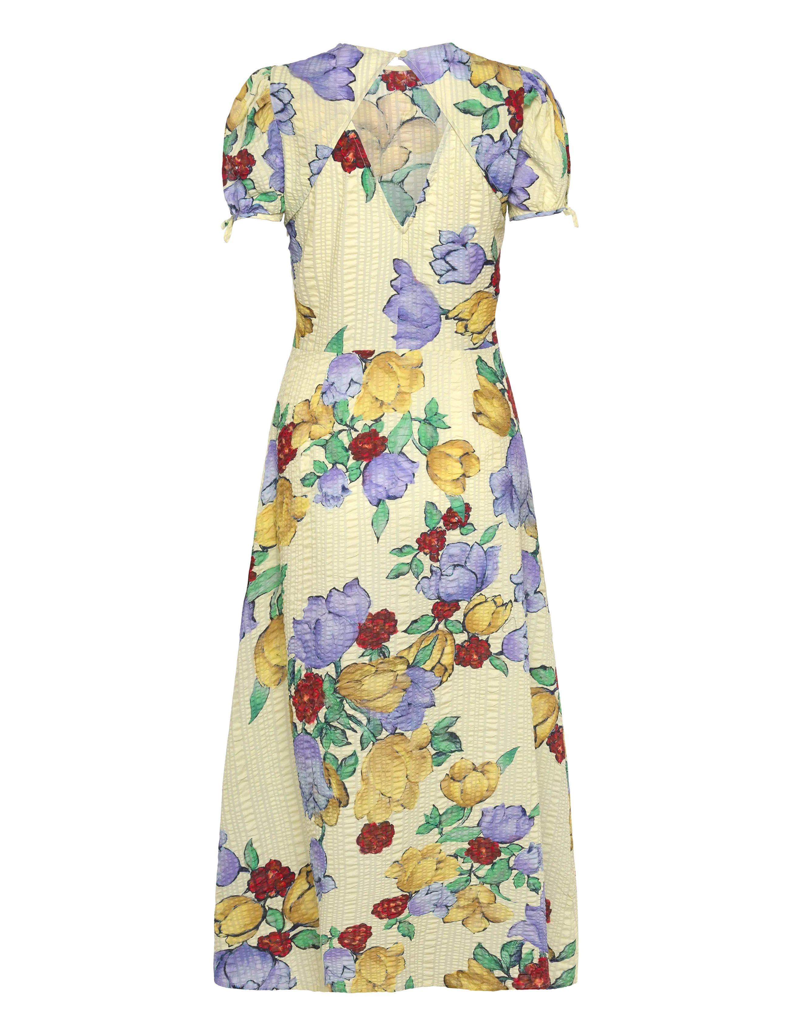 Stella Nova - Flowered Cotton Midi Dress - wild flowers - 2