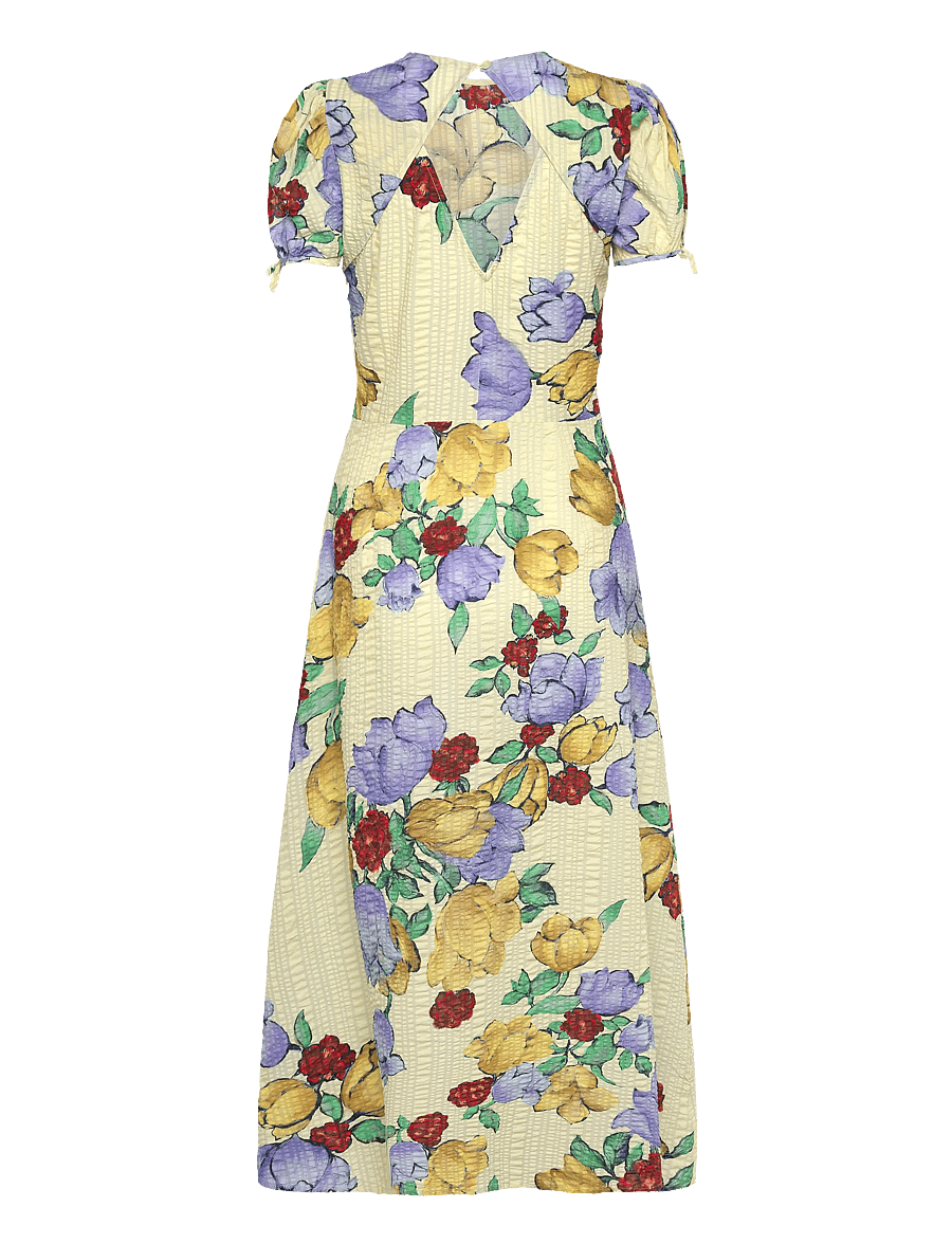 Stella Nova - Flowered Cotton Midi Dress - wild flowers - 2
