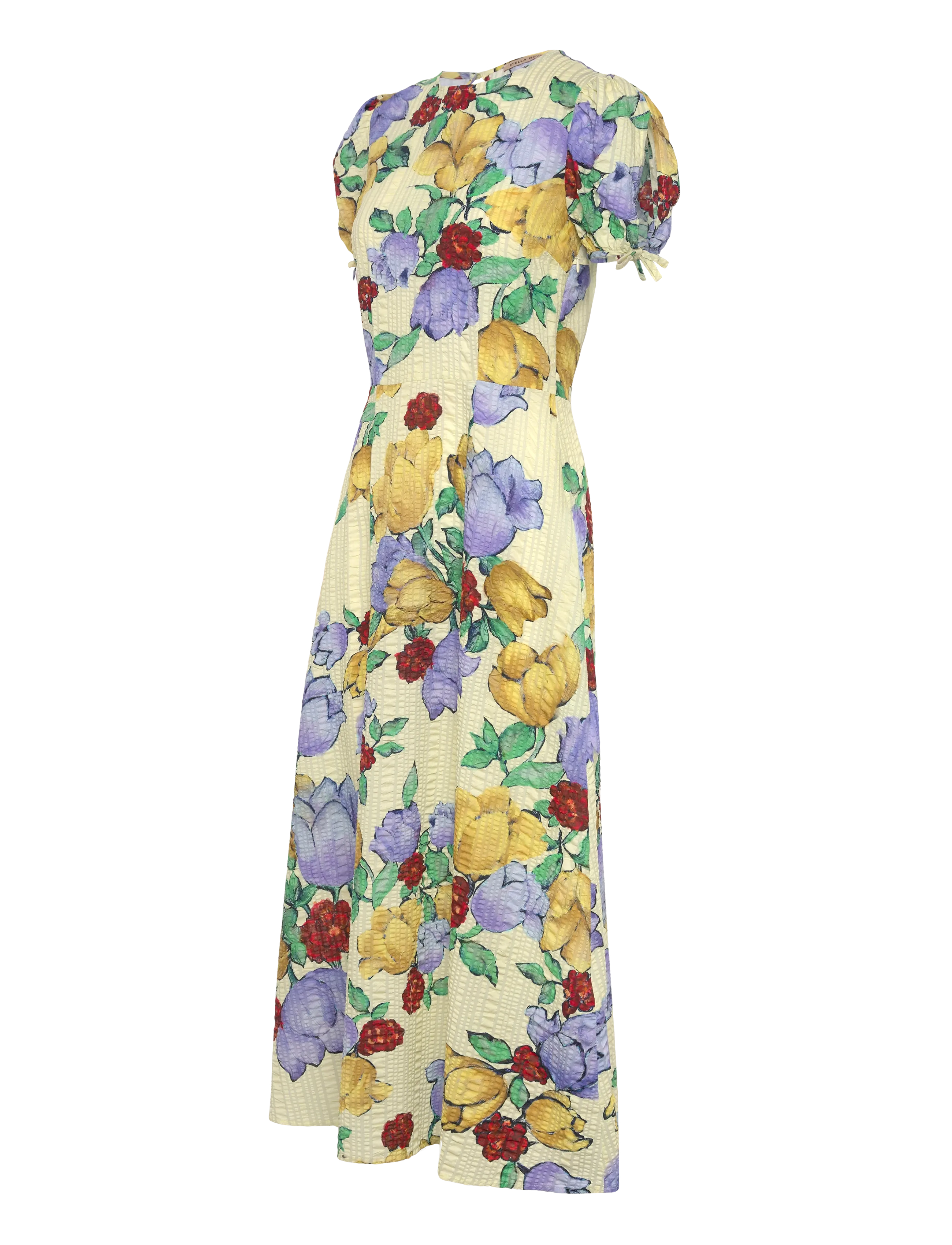 Stella Nova - Flowered Cotton Midi Dress - wild flowers - 3
