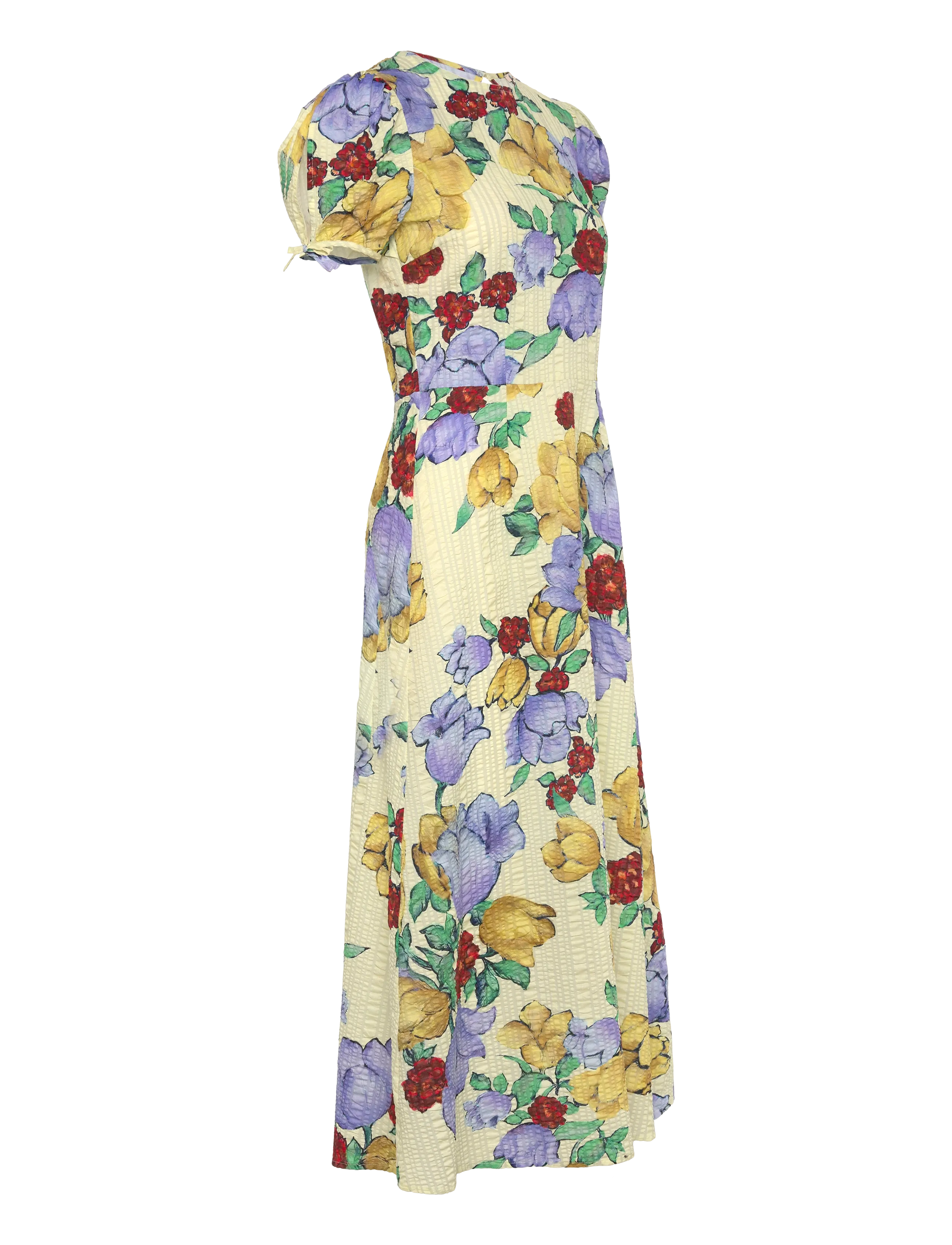 Stella Nova - Flowered Cotton Midi Dress - wild flowers - 4