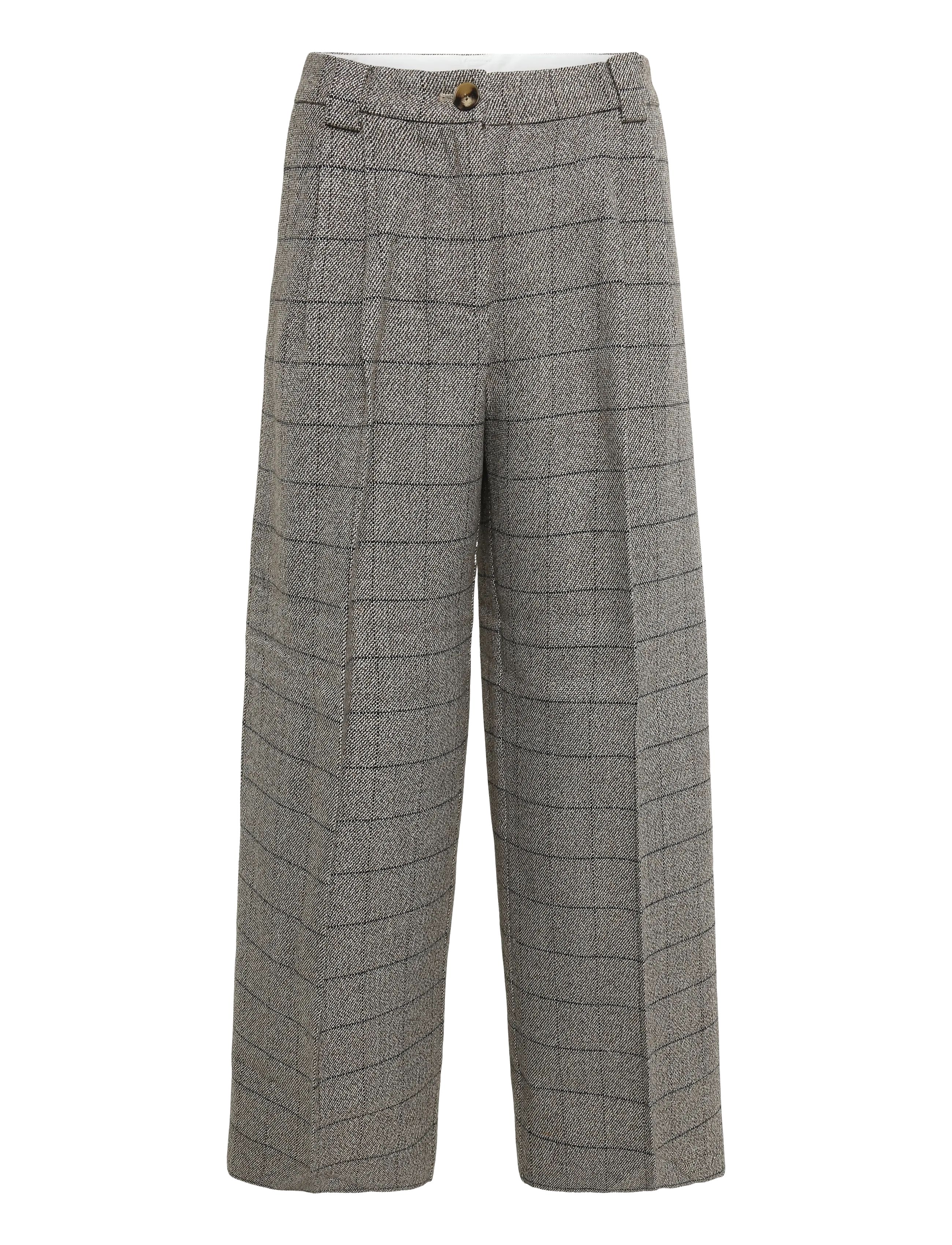 Stella Nova - Oversized Low-Waist Suiting Pants - wide leg trousers - warm grey mÉlange - 1