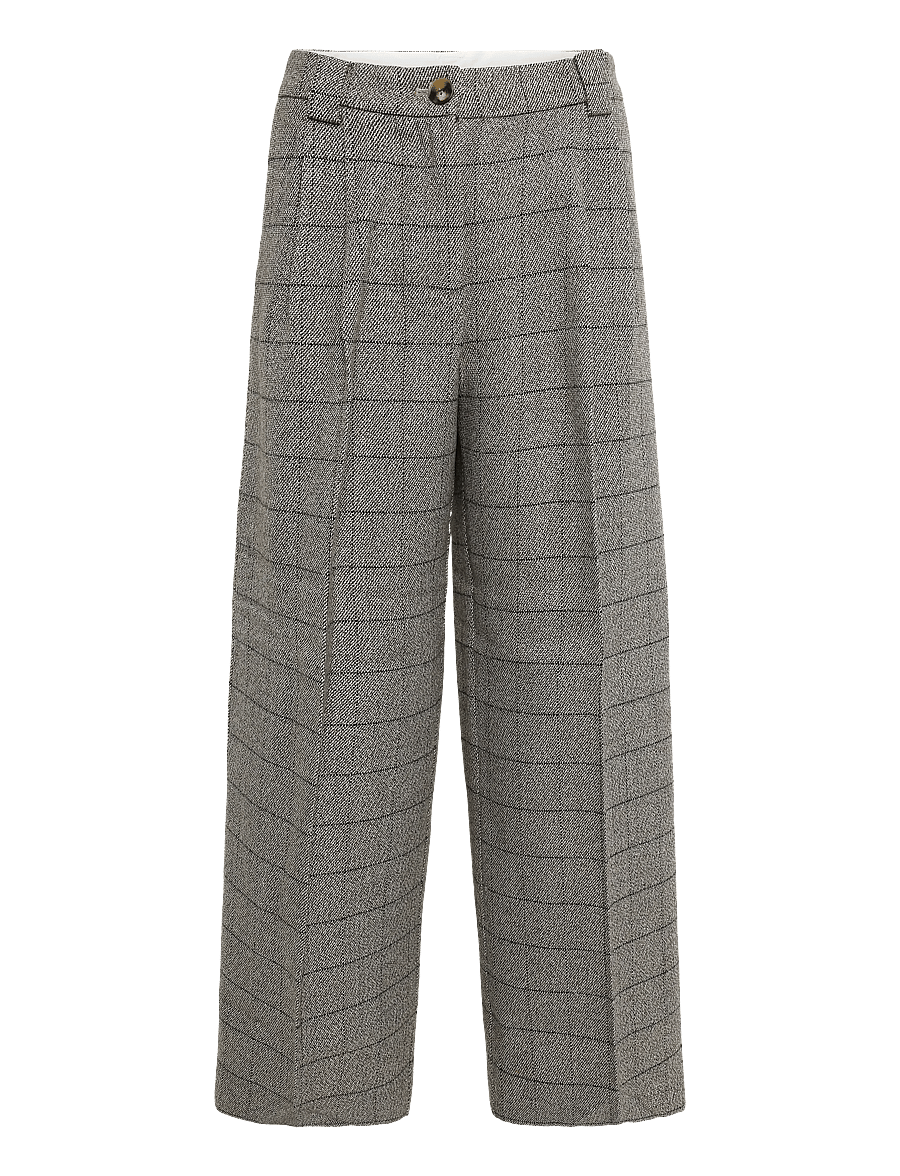 Stella Nova - Oversized Low-Waist Suiting Pants - wide leg trousers - warm grey mÉlange - 1