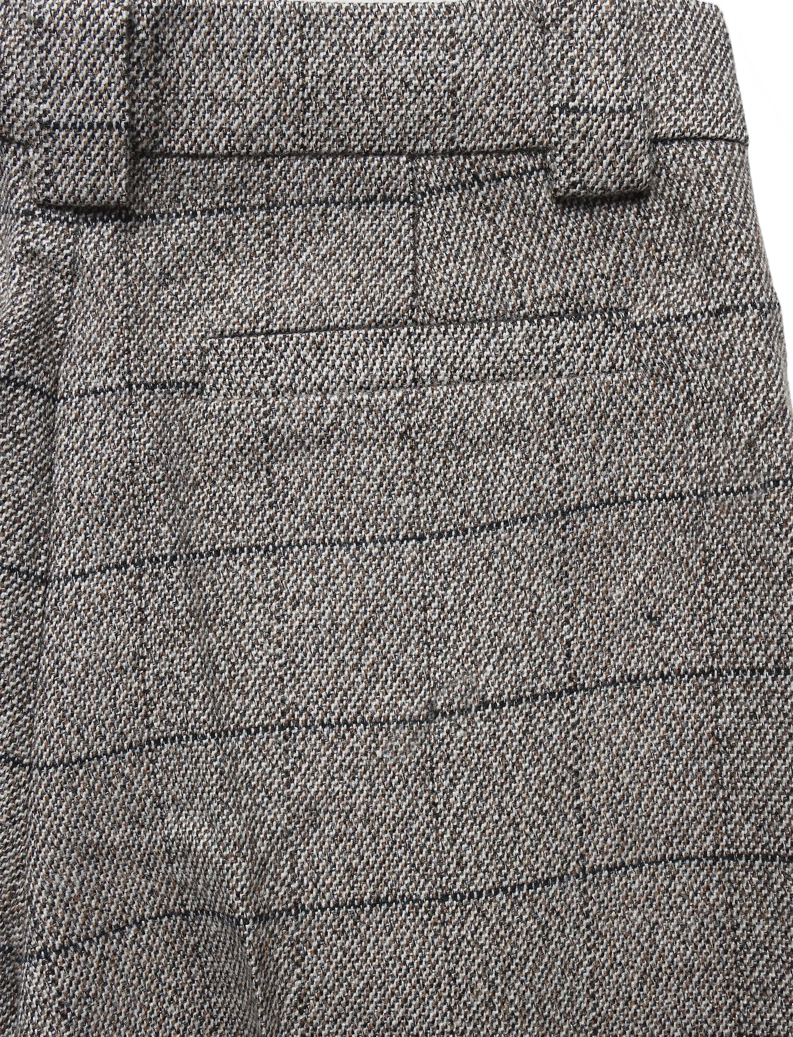Stella Nova - Oversized Low-Waist Suiting Pants - wide leg trousers - warm grey mÉlange - 4