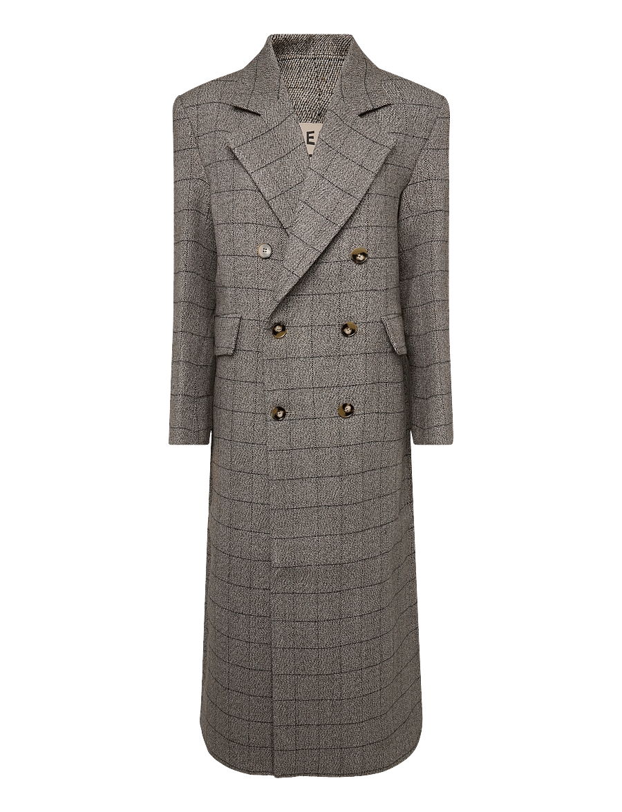 Stella Nova - Masculine Oversized Coat - warm grey mÉlange - 1
