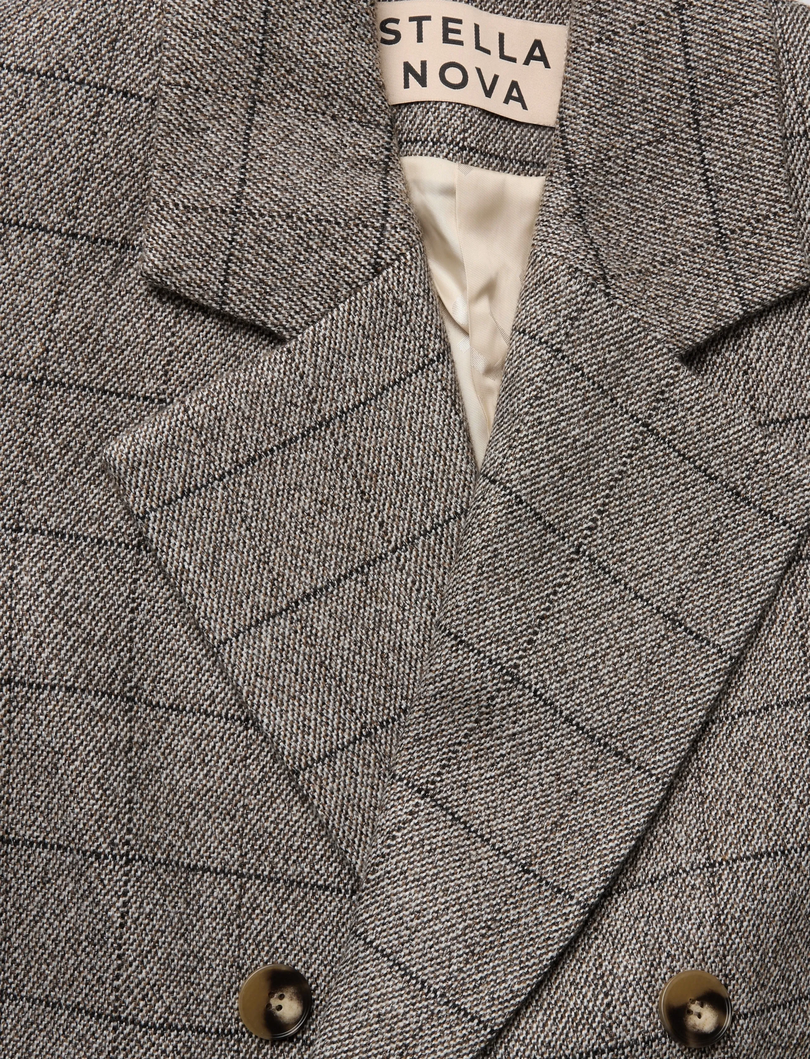 Stella Nova - Masculine Oversized Coat - warm grey mÉlange - 4