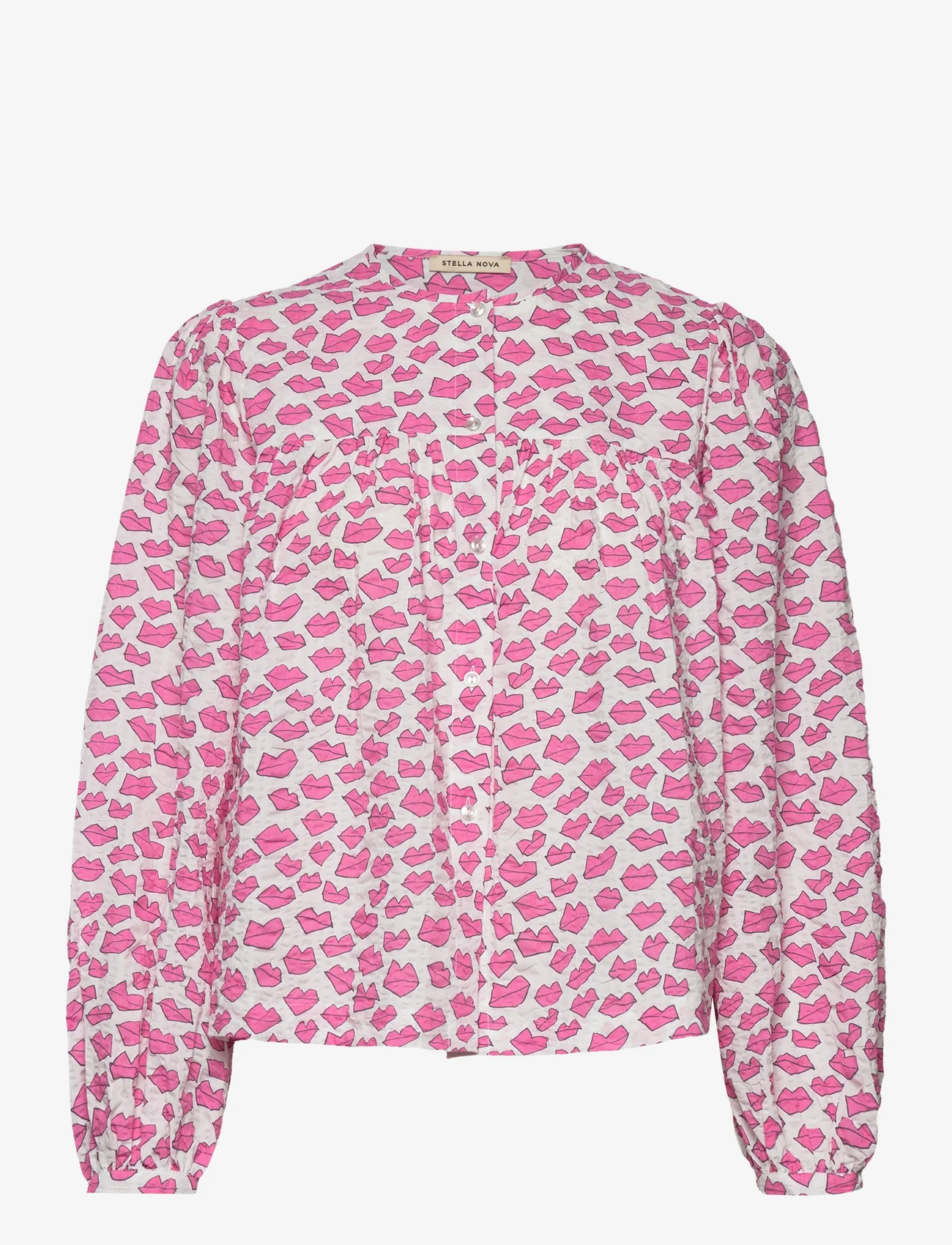 Stella Nova - Heda - blouses met lange mouwen - white w. pink kiss - 0