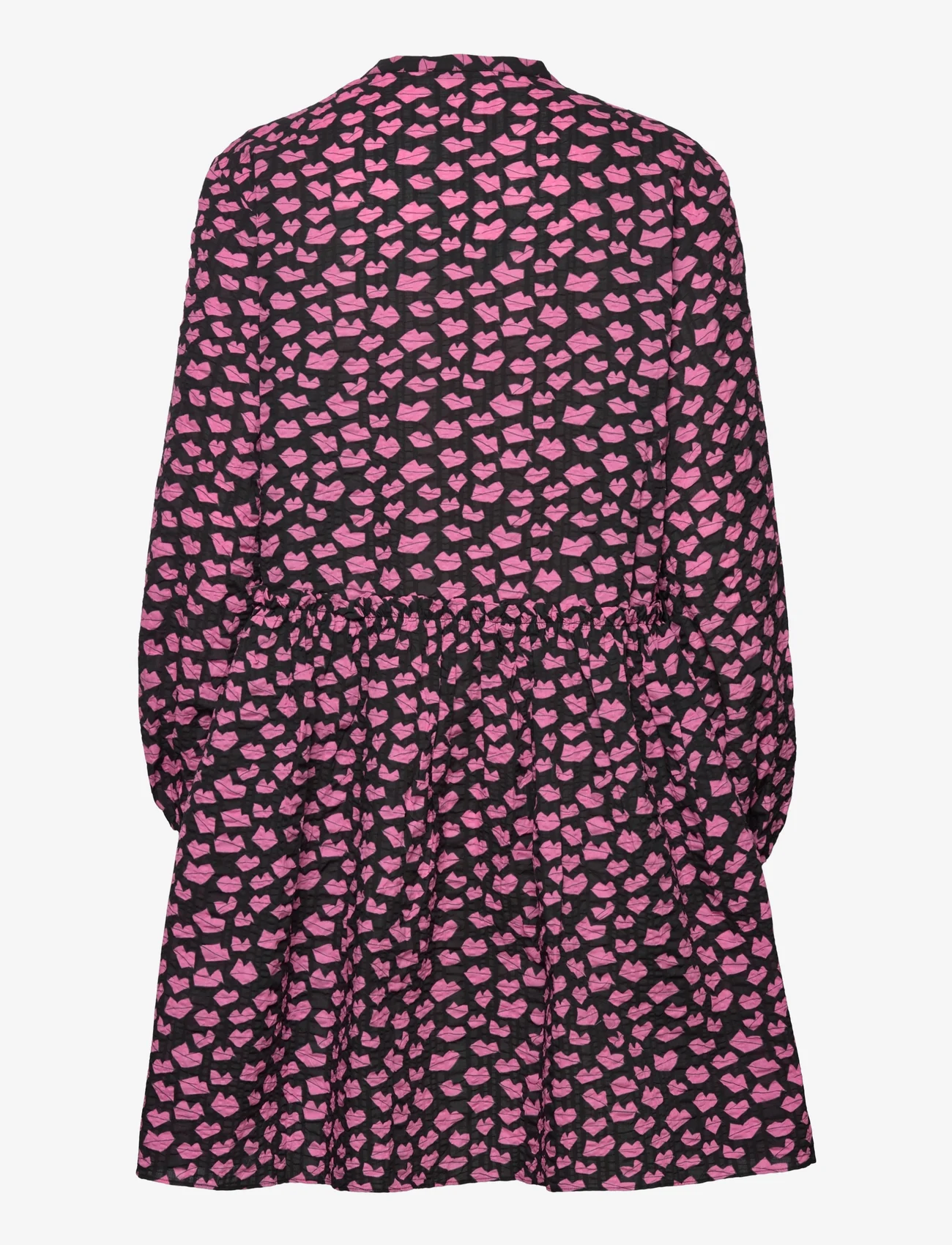 Stella Nova - Line Joe - marškinių tipo suknelės - black w. pink kiss - 1